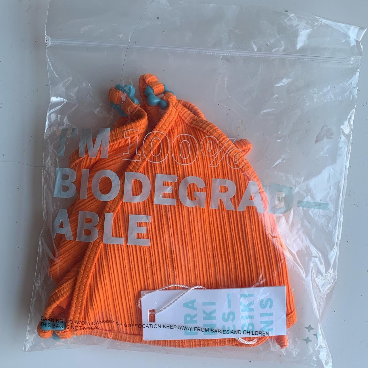 Frankies Bikinis Women's Orange and Blue Bikinisandtankinisets Depop