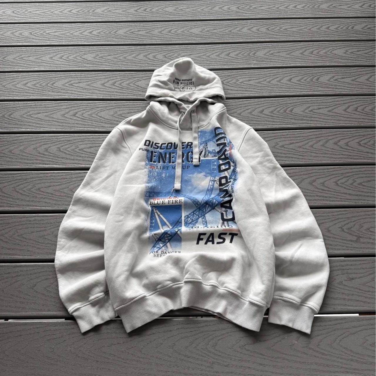 Camp men's white hoodie