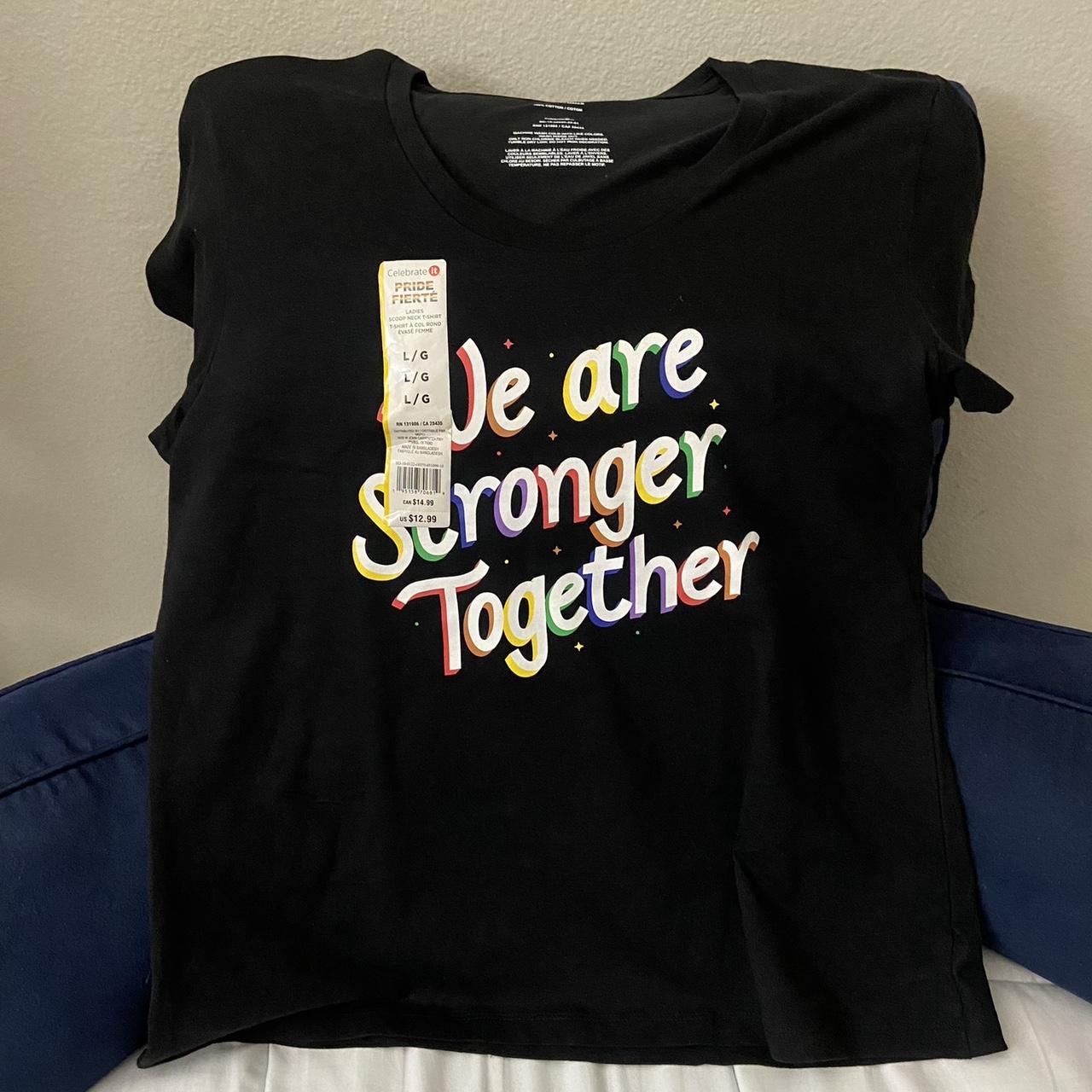 LGBTQ Pride shirt that says we are stronger Depop