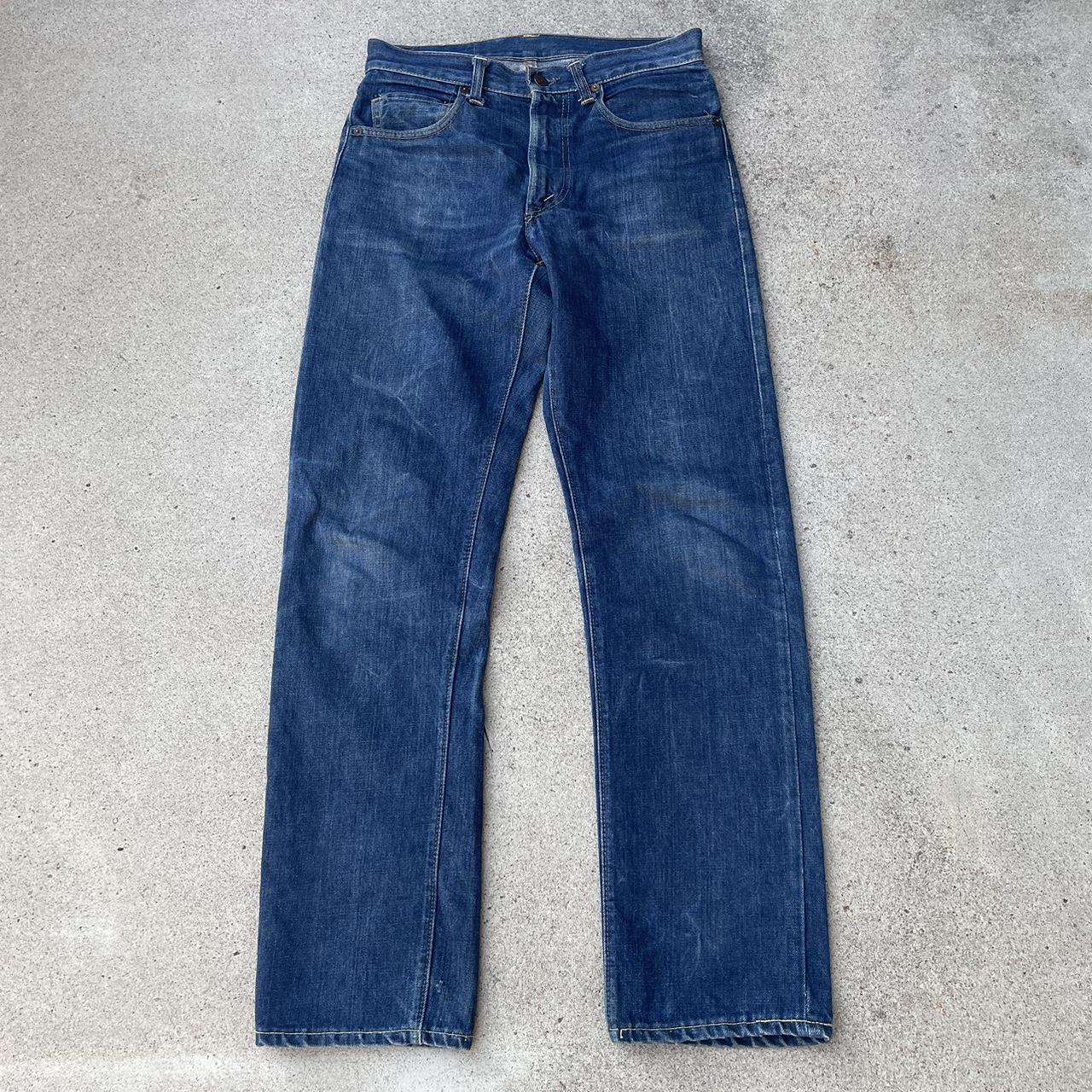 Vintage 70’s Levi’s 505xx Big E Dark Denim Straight... - Depop