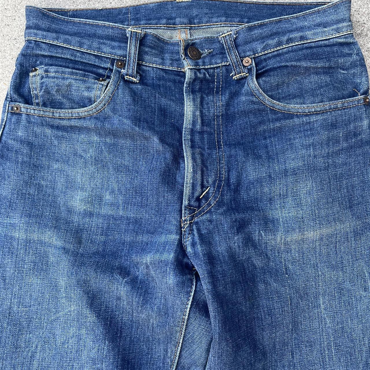 Vintage 70’s Levi’s 505xx Big E Dark Denim Straight... - Depop