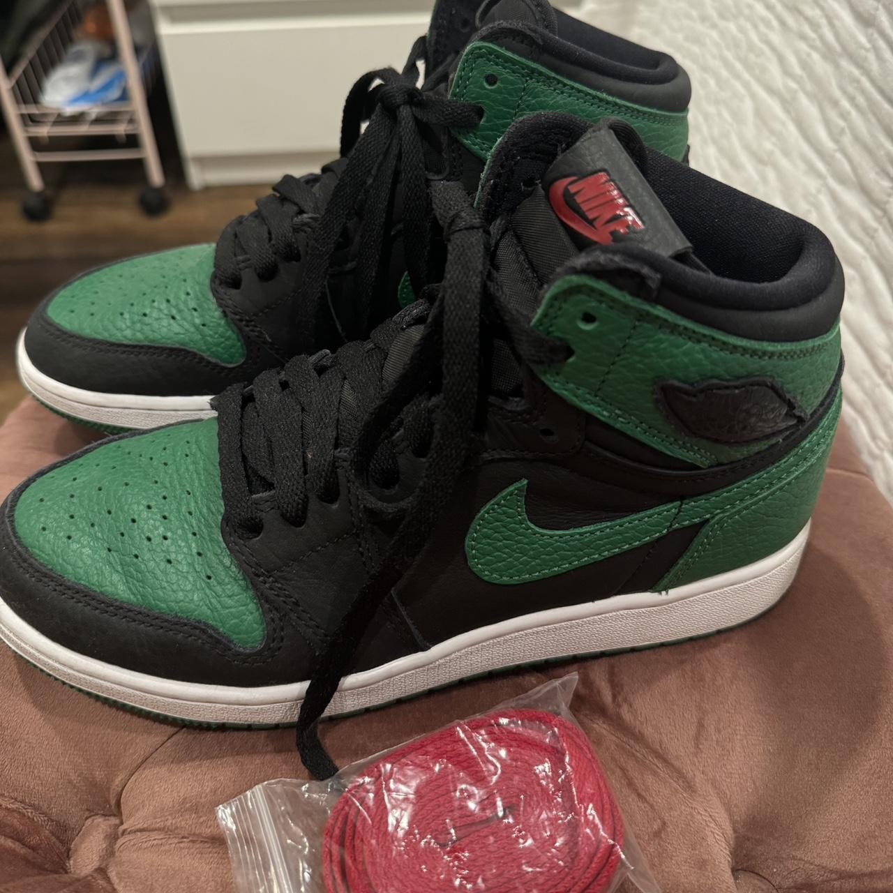 Air Jordan 1 Retro High OG GS Pine Green. Depop