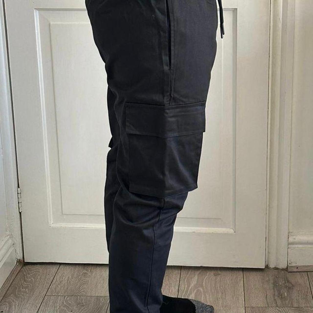 Black boohooMAN cargo pants black boohoo cargo... Depop