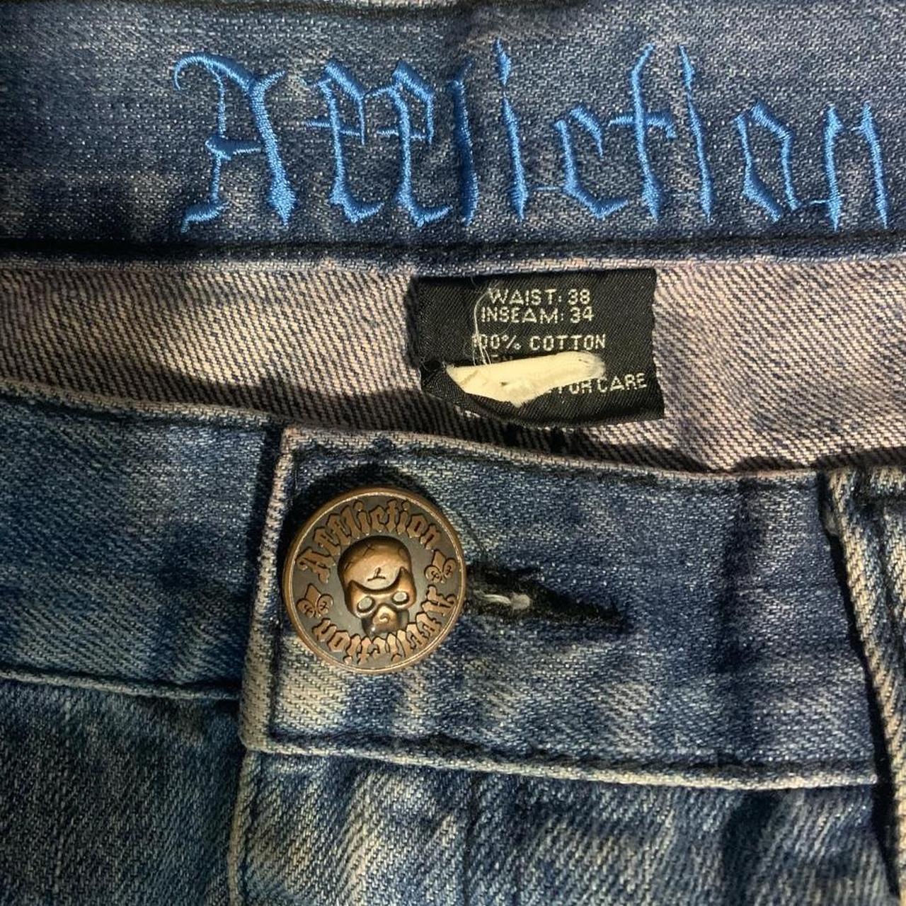 Item : Affliction denim killer skull blue jeans.... - Depop