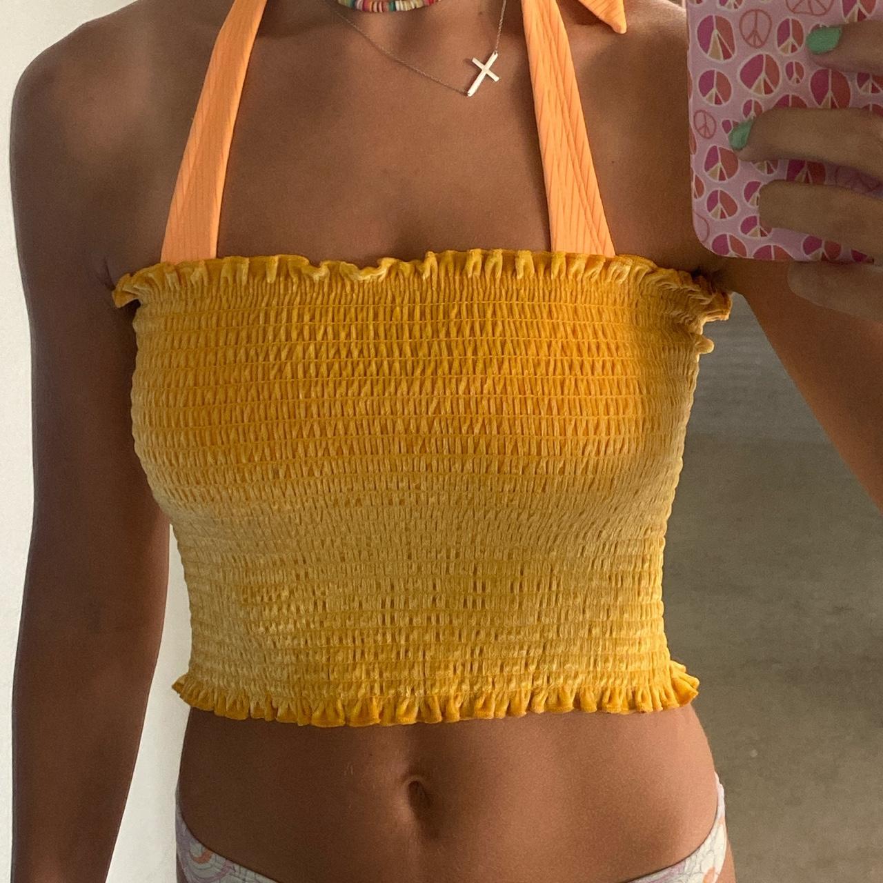 Hollister yellow tube top sale