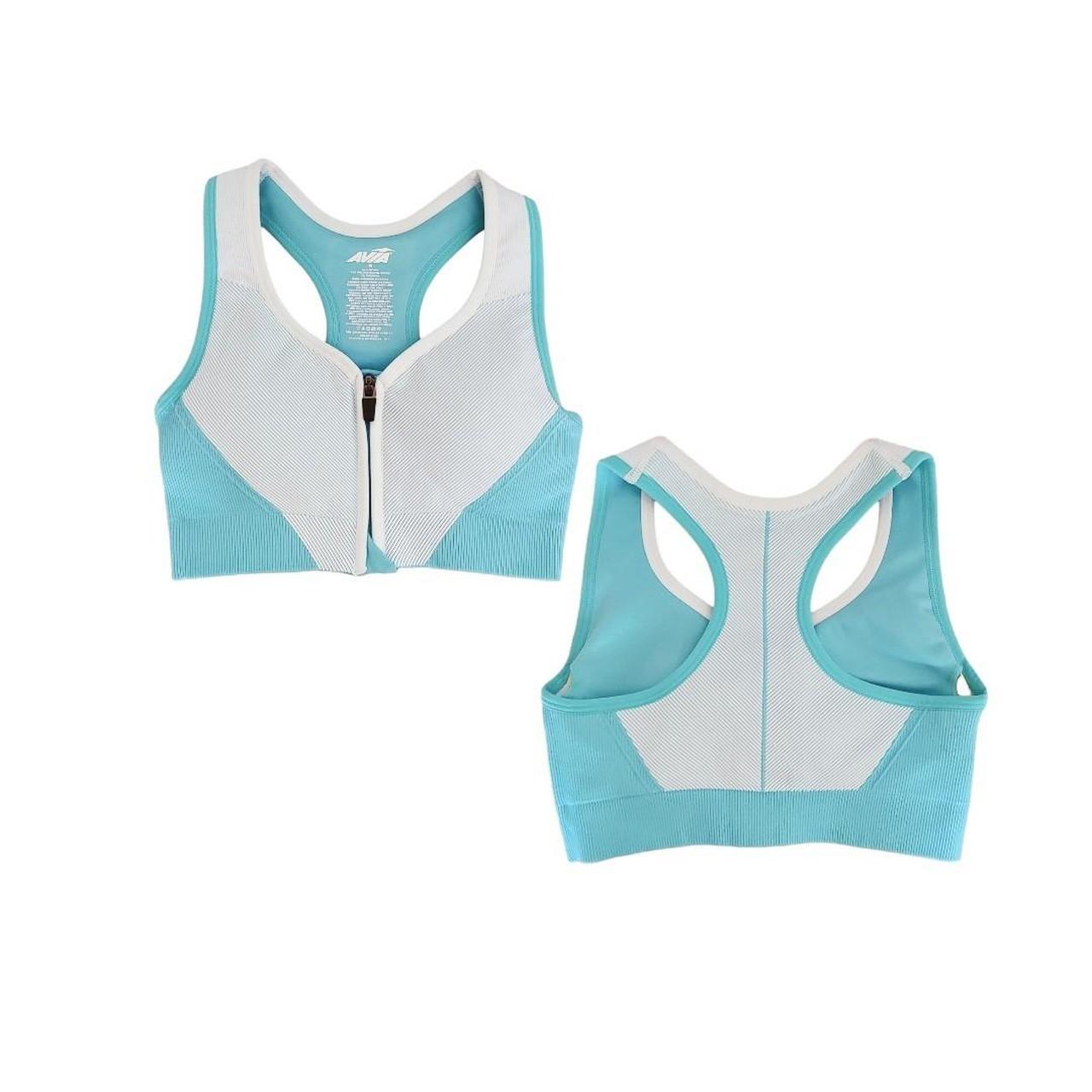 Avia Women's Seamless Zip Front Sport Bra Depop