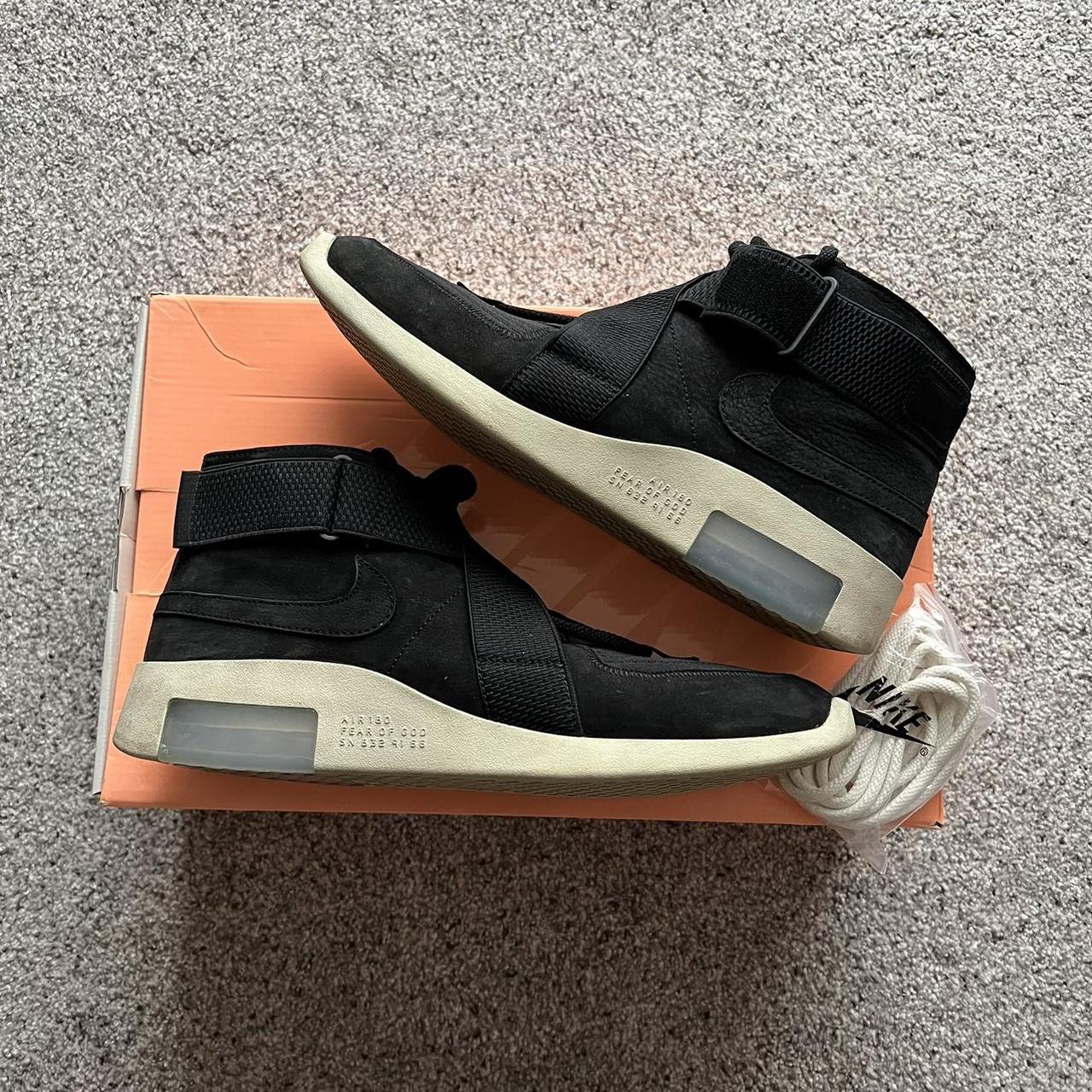 Fear of god on sale raid black on feet