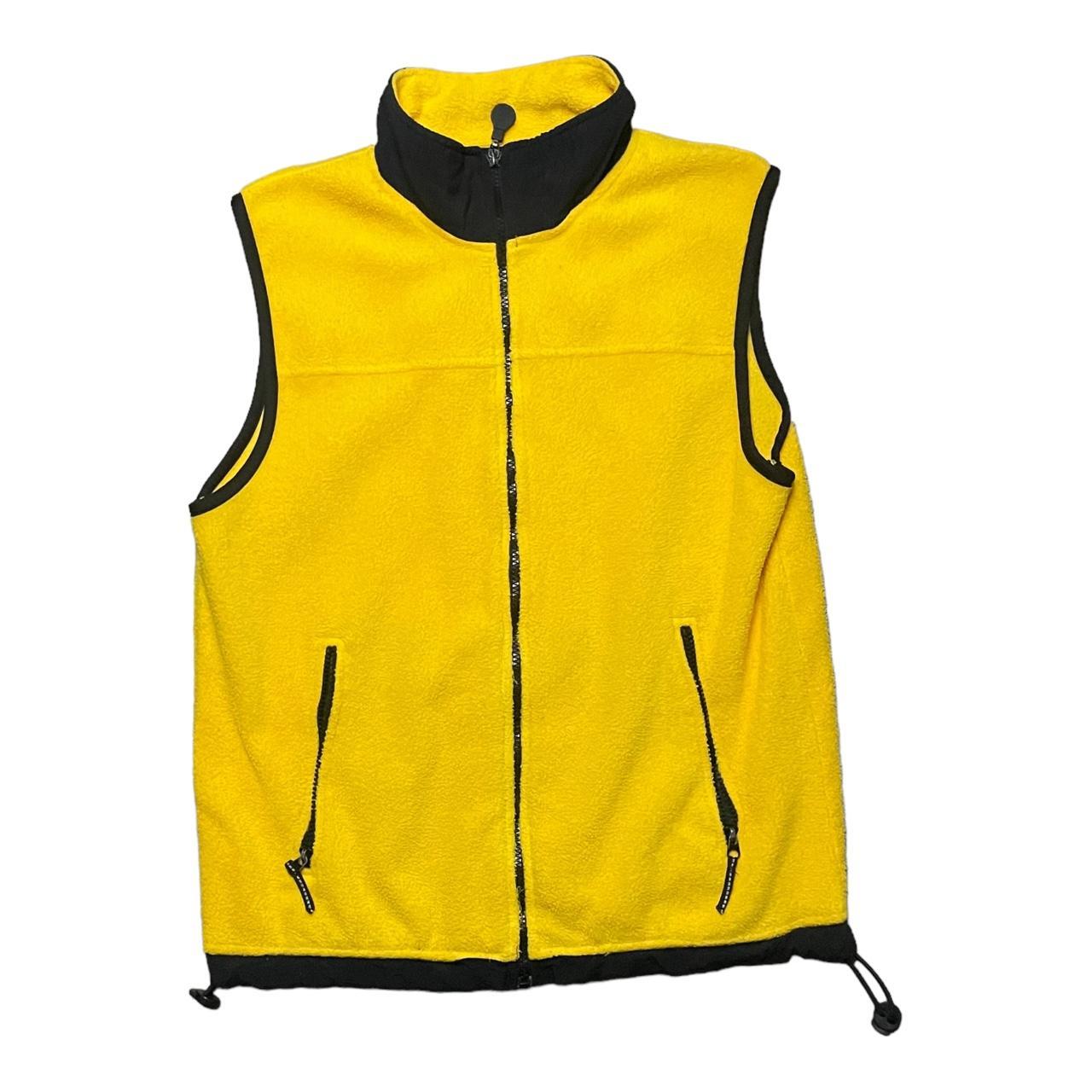 Yellow fleece vest Adult small Y2K Prospirit... Depop