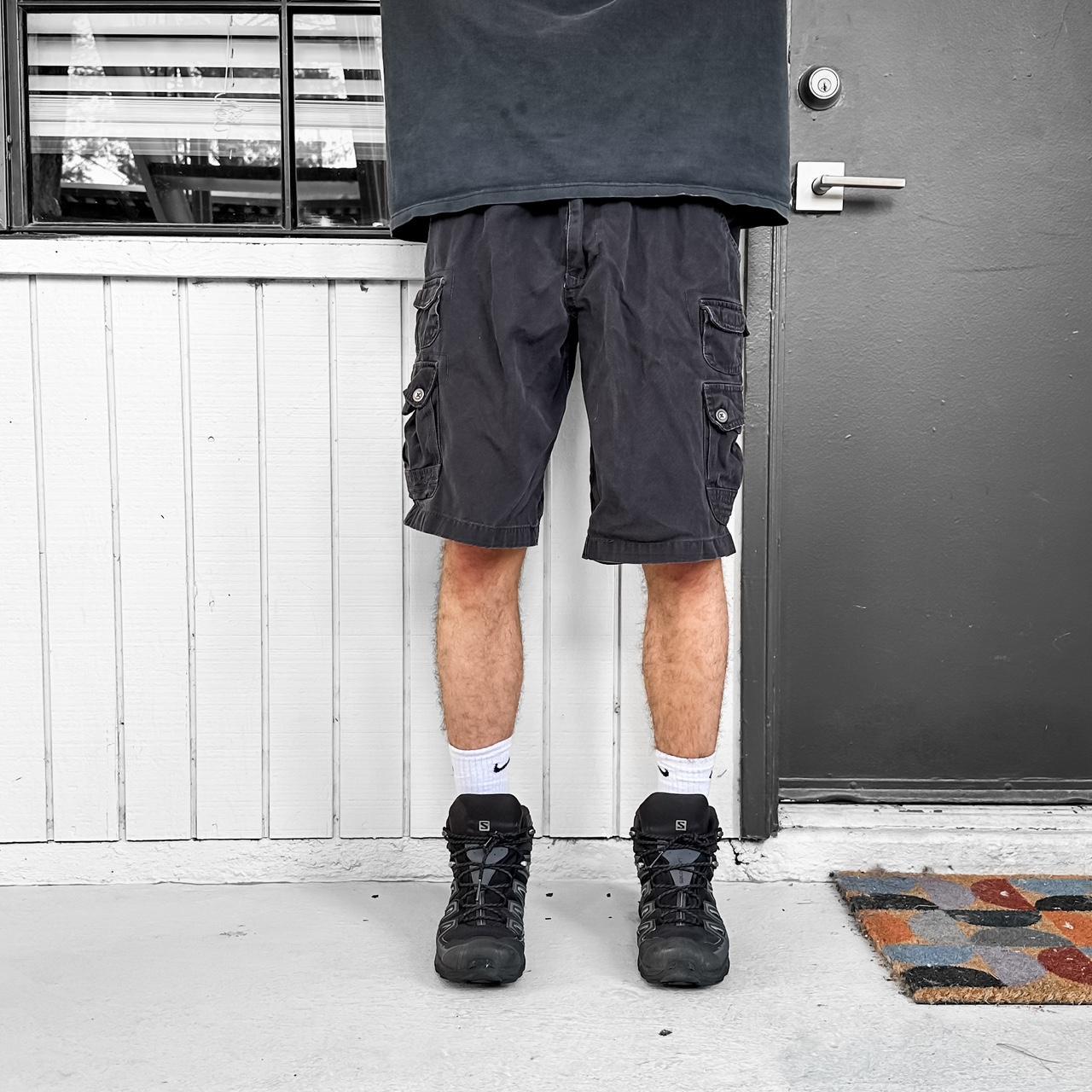OP cargo shorts 34” Y2K/2000s black cargo... Depop