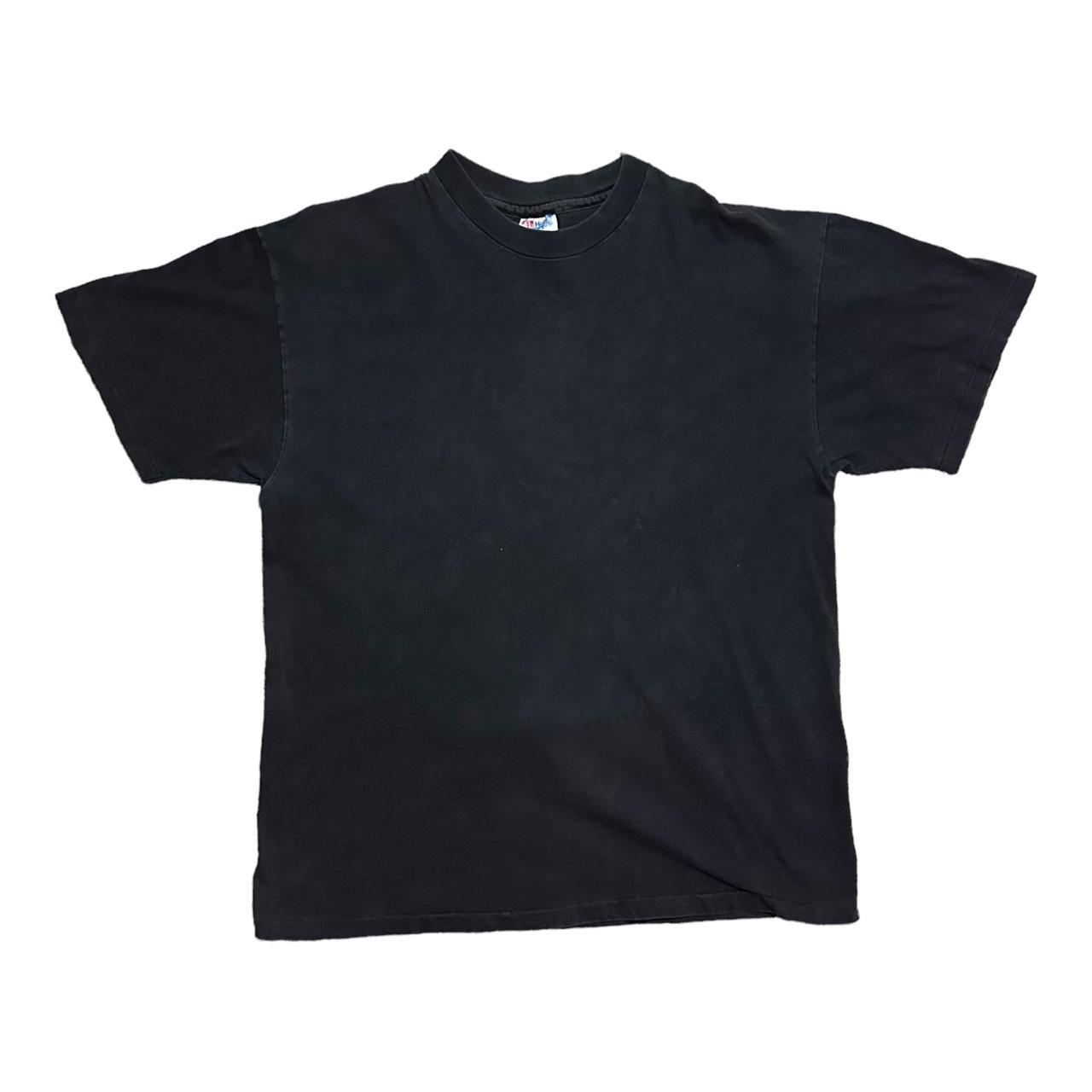 Vintage Sunfaded black T-shirt - Mens large ... - Depop