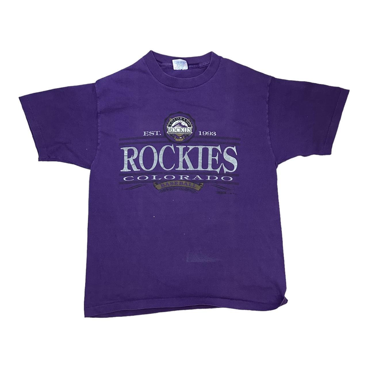 Vintage 90s T-shirt Colorado ROCKIES Baseball 1993 Tee XL 