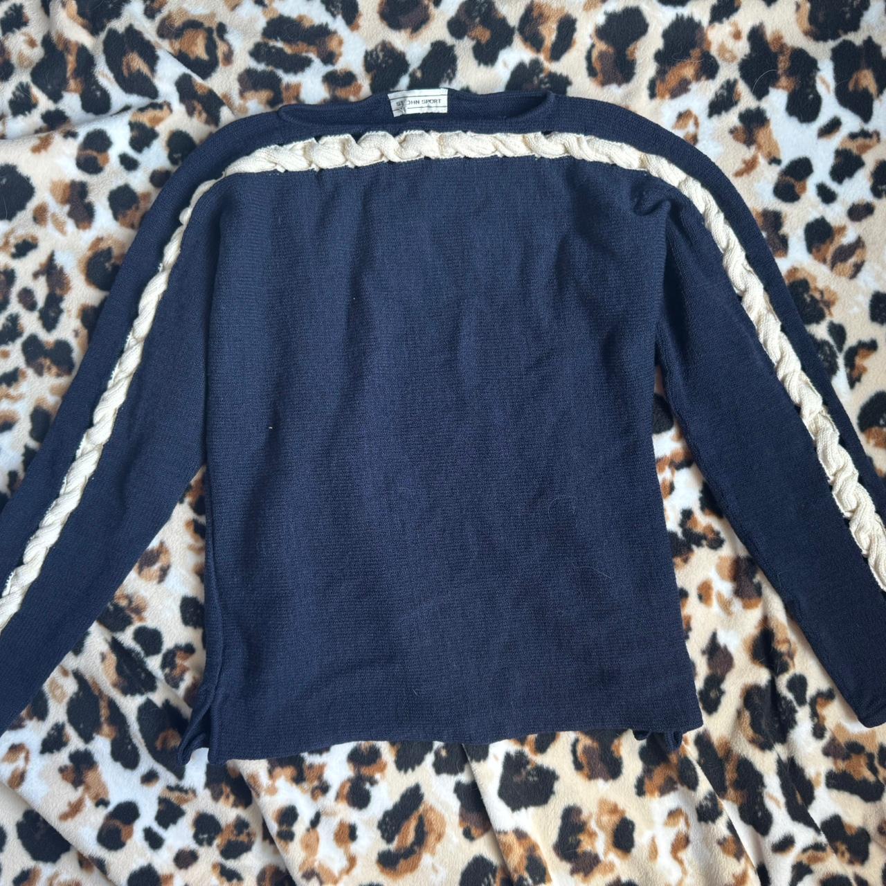 St. John Women's Sweater - Navy/Blue - M – Vintag… - image 1