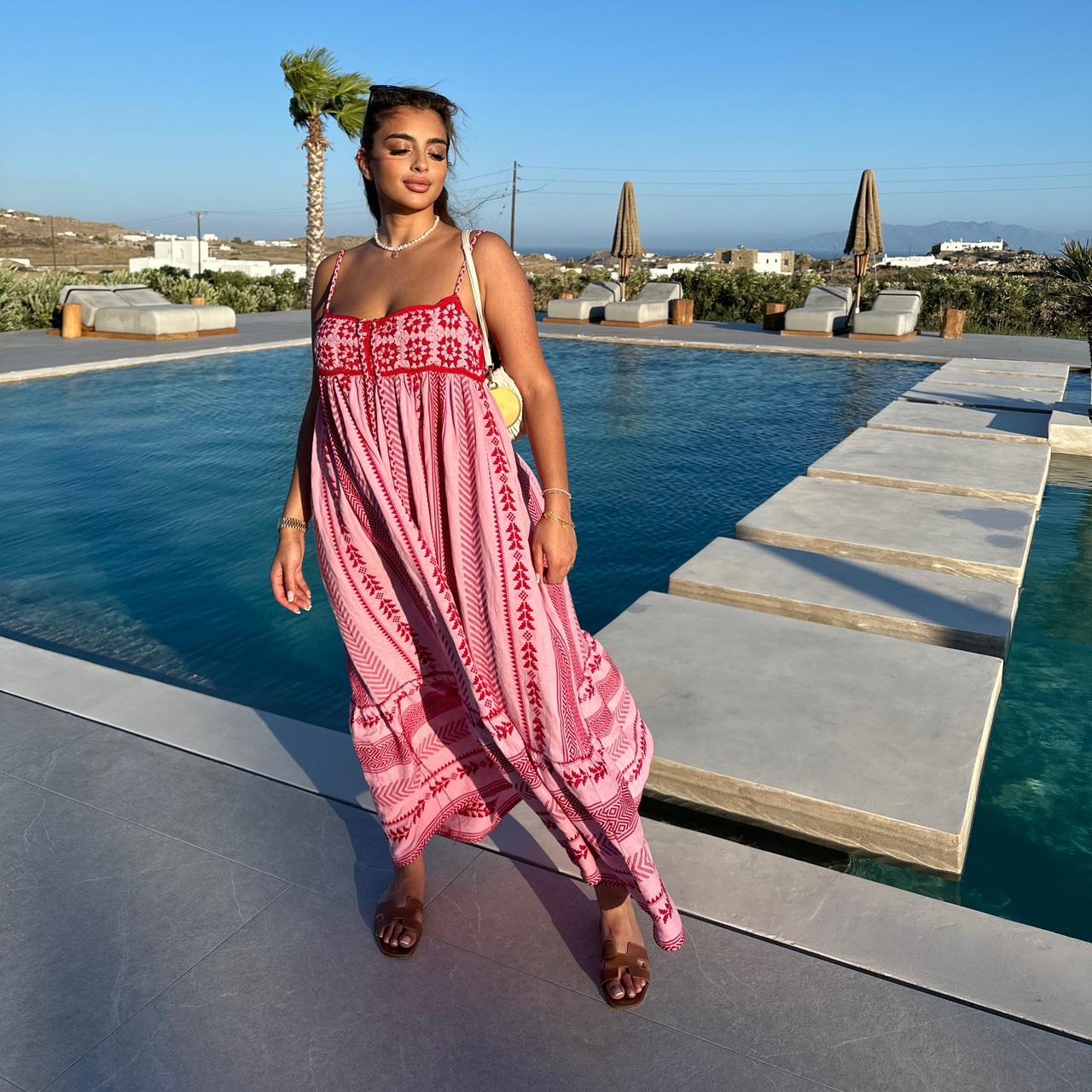 Zara maxi dress with crotchet details size small... Depop