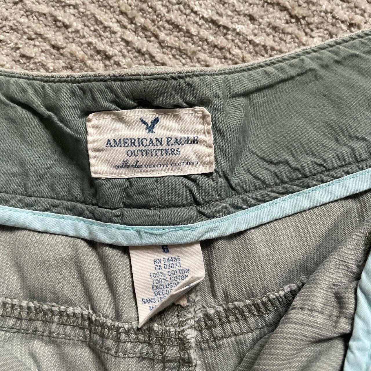 American Eagle Outfitters Women's Khaki Shorts Depop