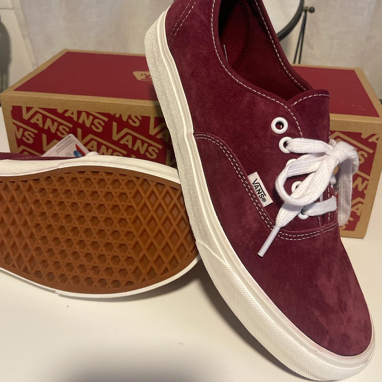 Burgundy suede outlet vans