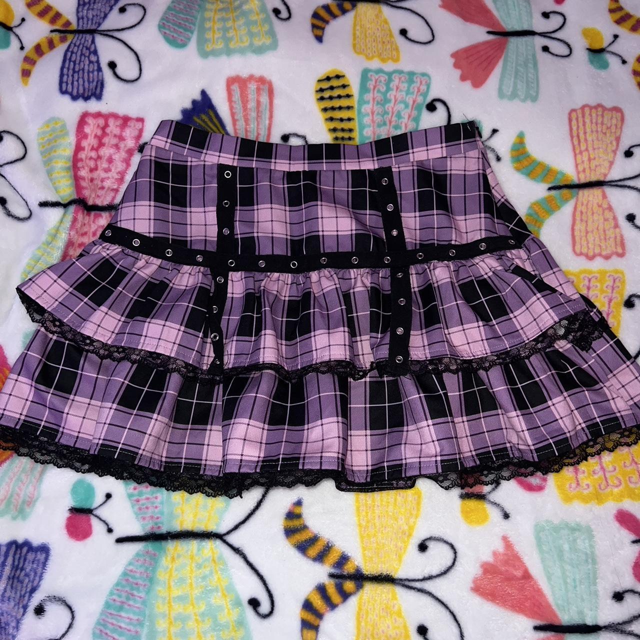 Womens Pink and Purple Skirt | Depop