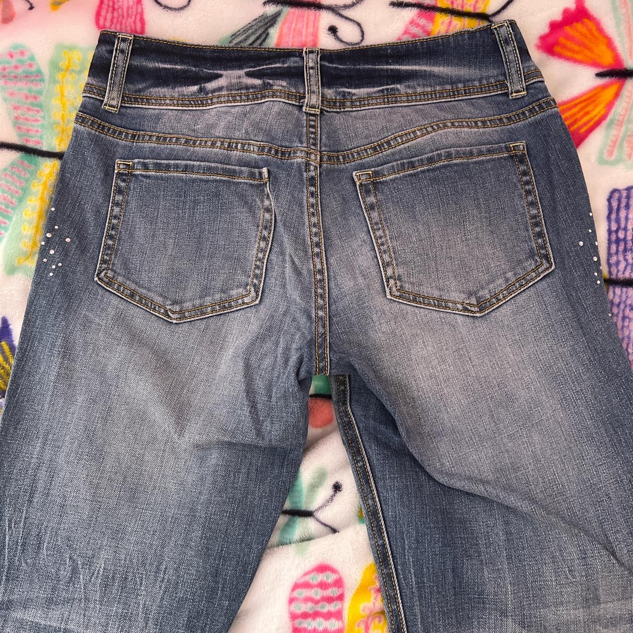 rhinestone bootcut jeans mcbling cleaning out my... - Depop