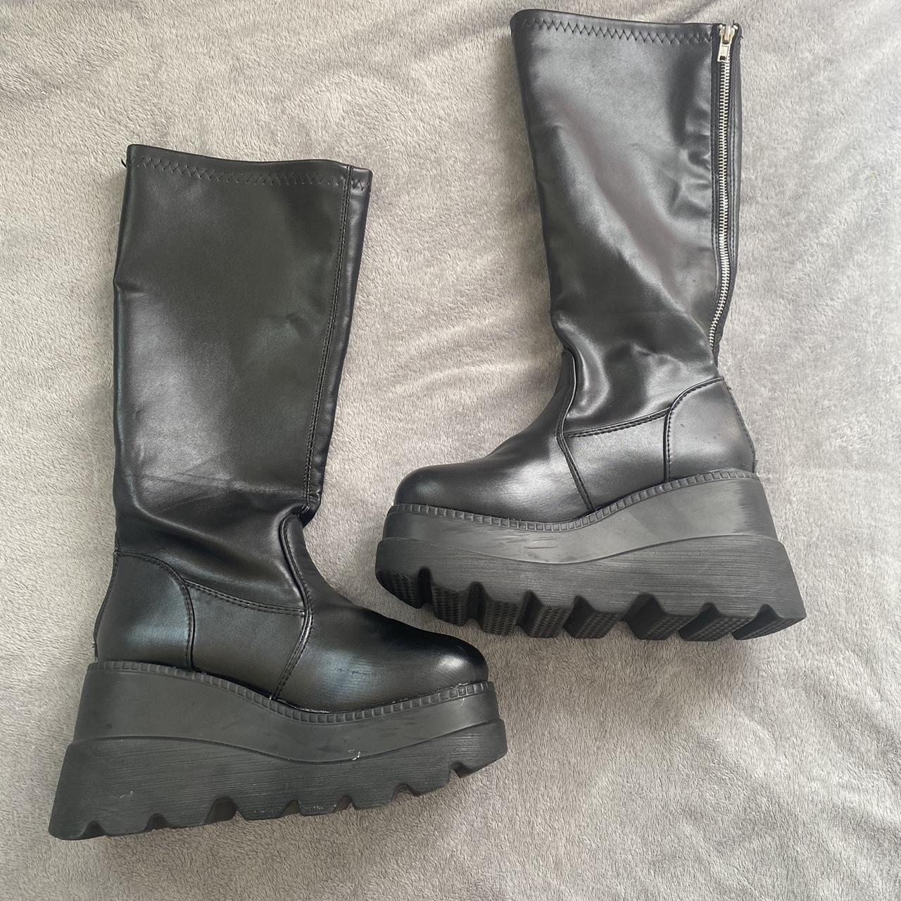 •Demonia Shaker boots dupe• •worn once• •almost an... Depop