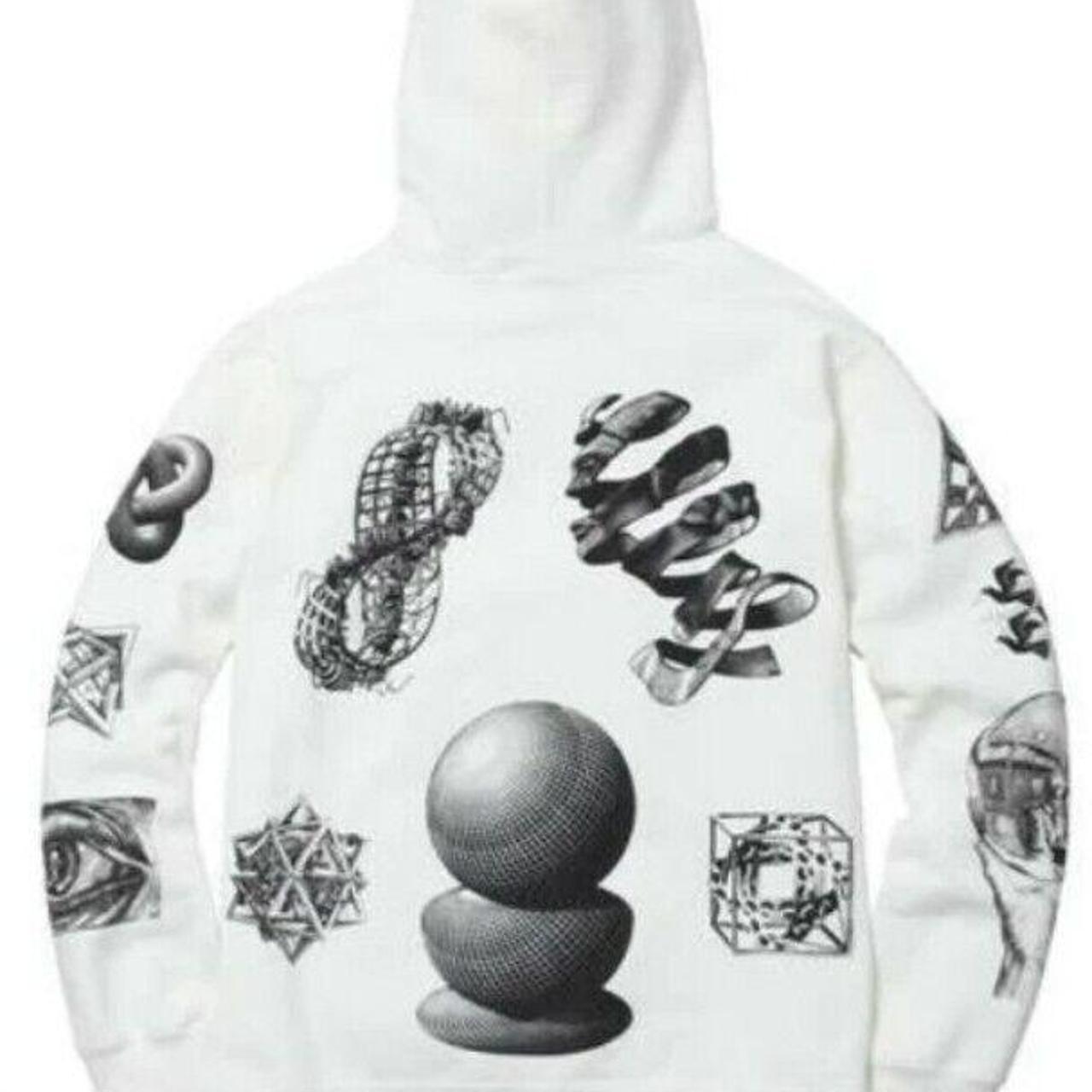New Supreme x Escher Hoodie white SS17 Size Medium Depop