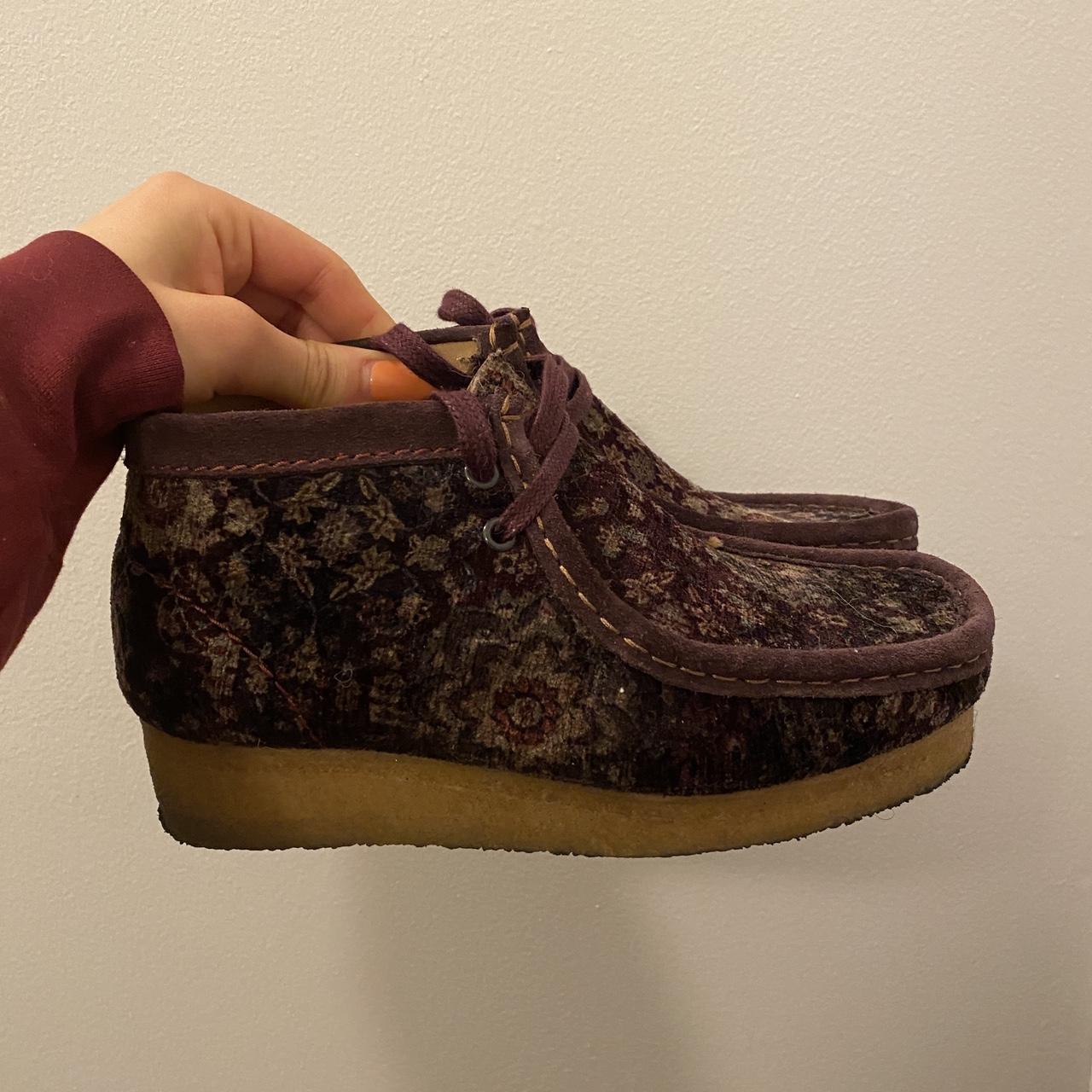 clarks burgundy ankle boots