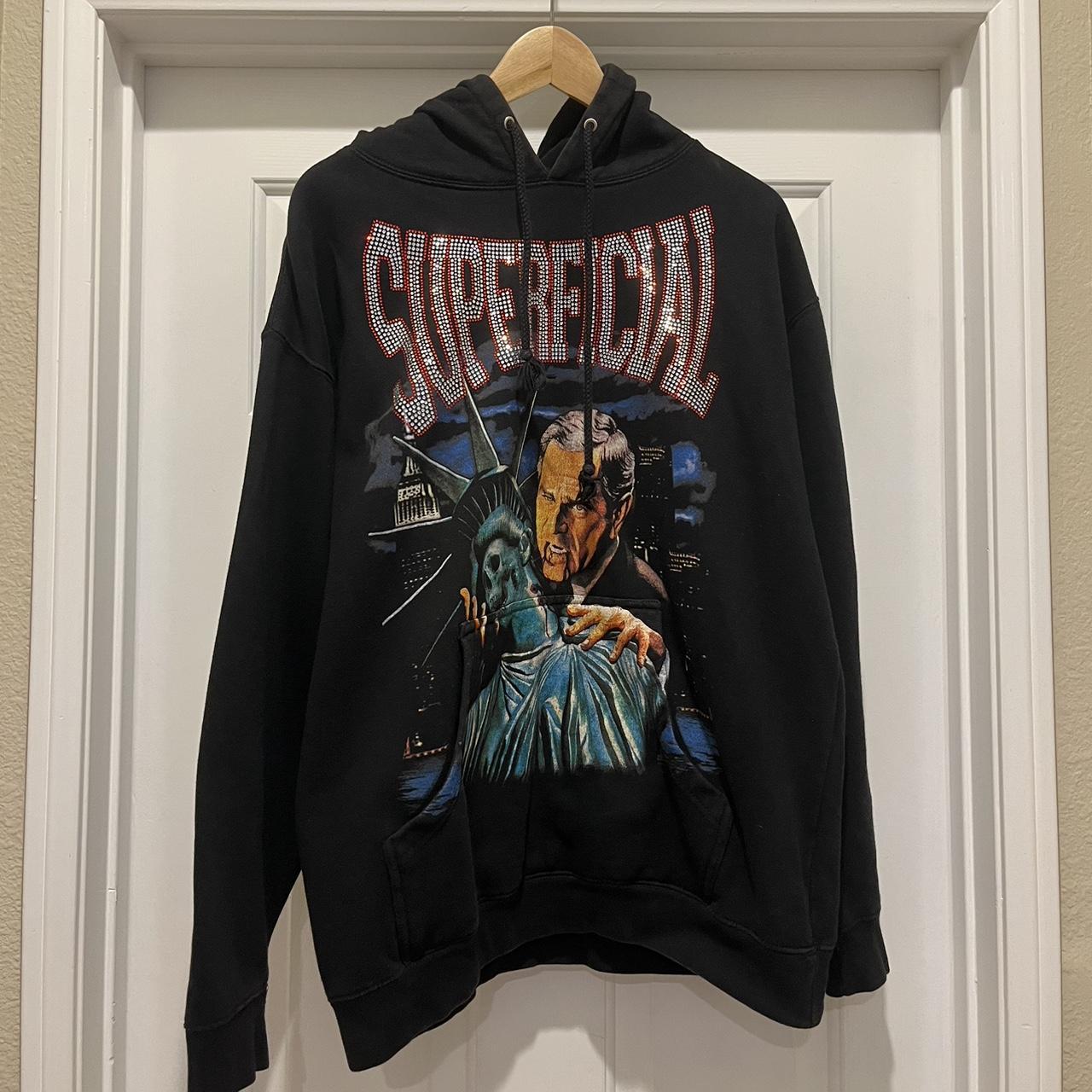 Authentic Superficial Rinestone Dead End Hoodie sz L