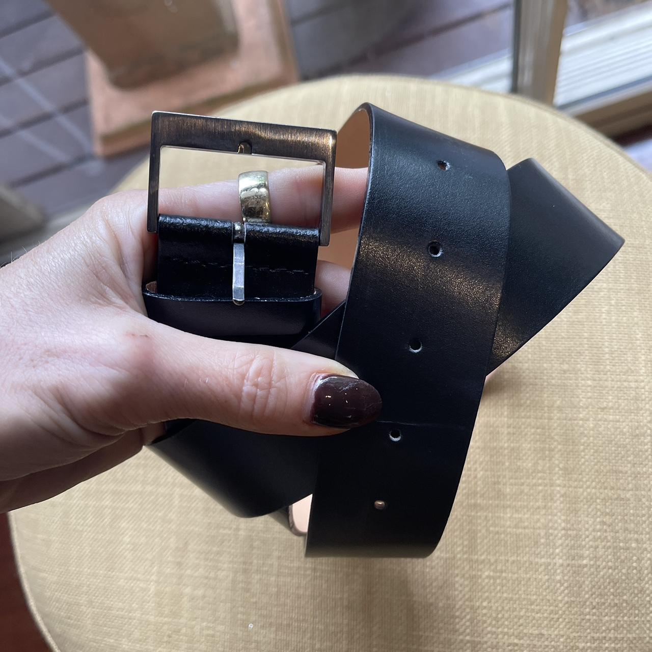 Country road leather belt size med…. leather belt... Depop