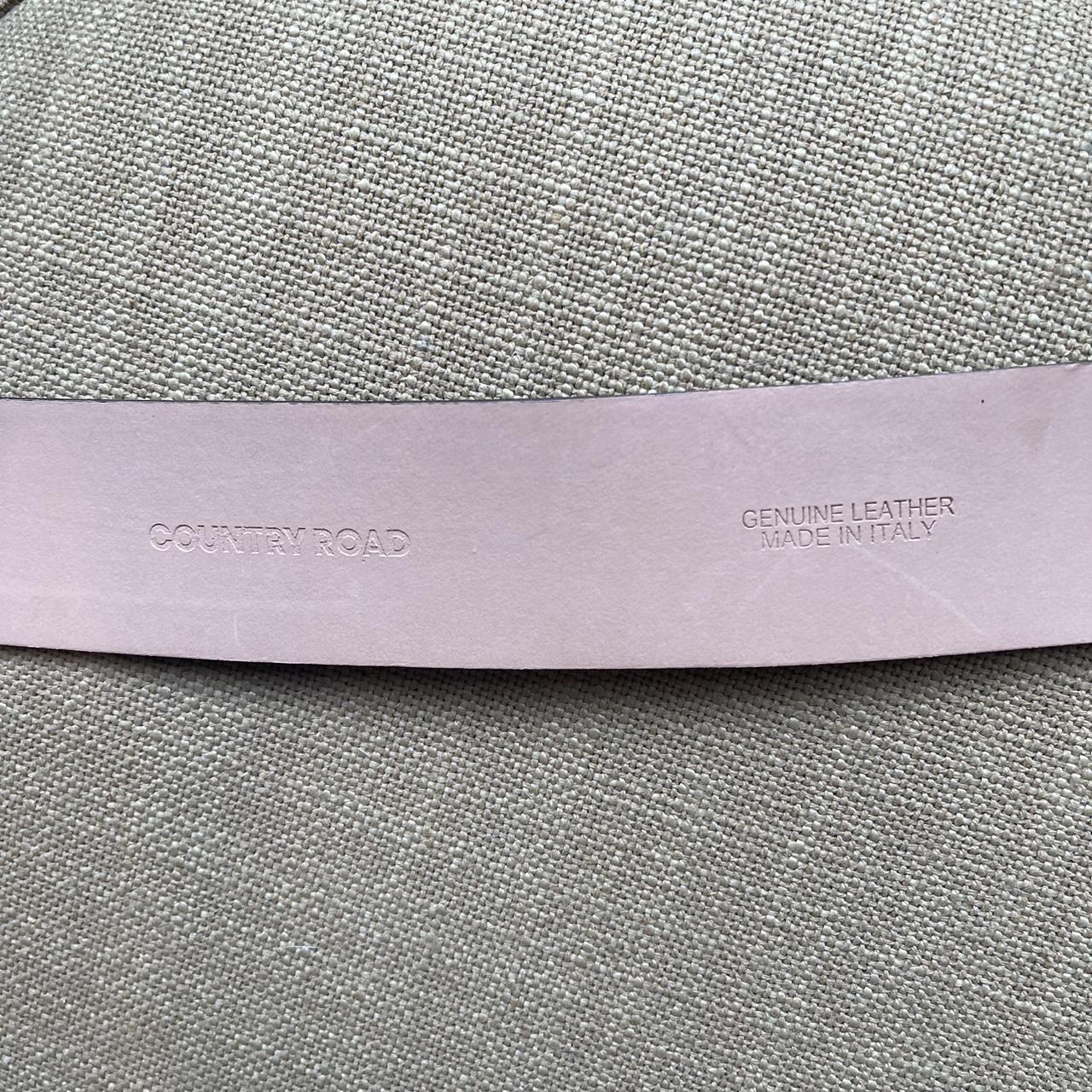 Country road leather belt size med…. leather belt... Depop