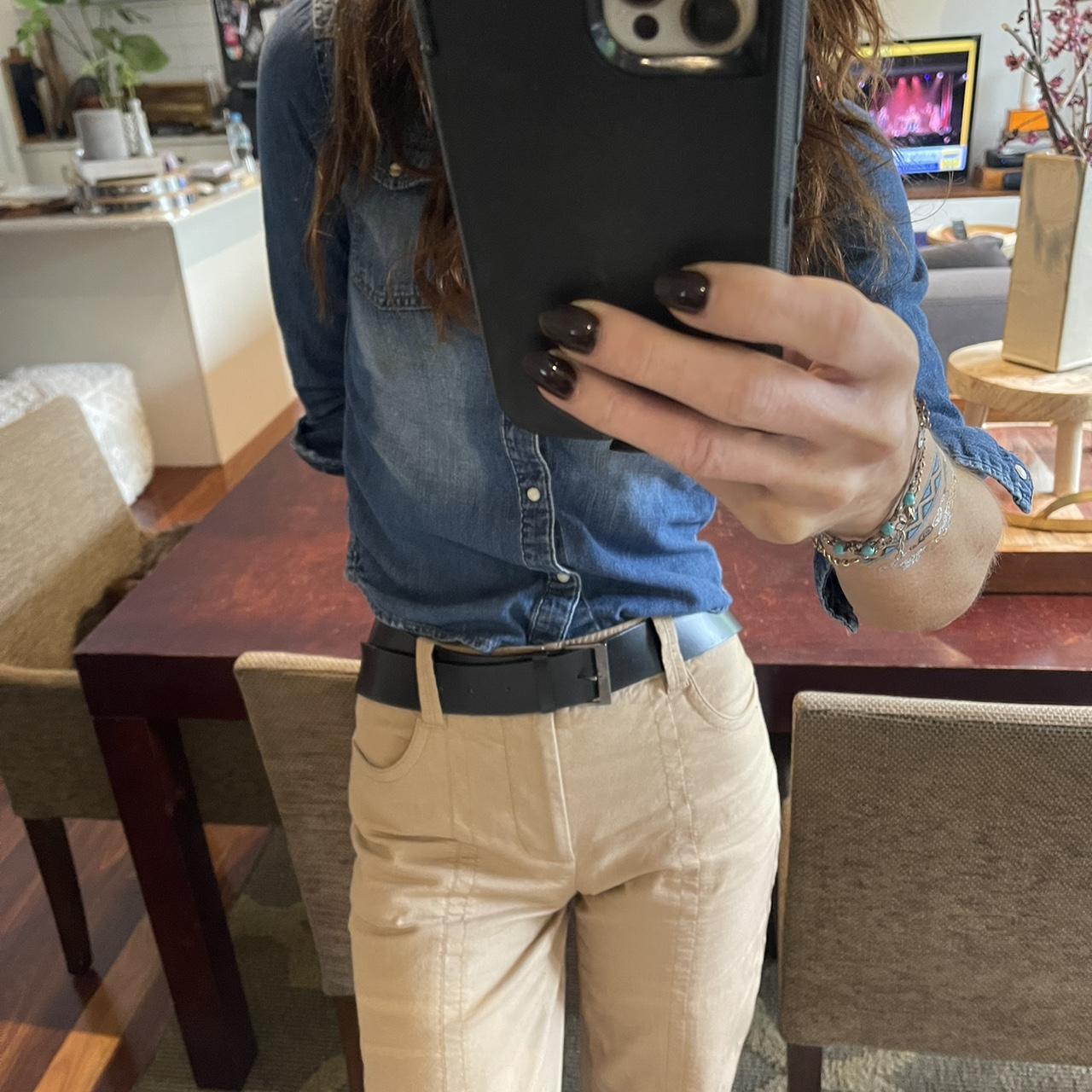 Country road leather belt size med…. leather belt... Depop