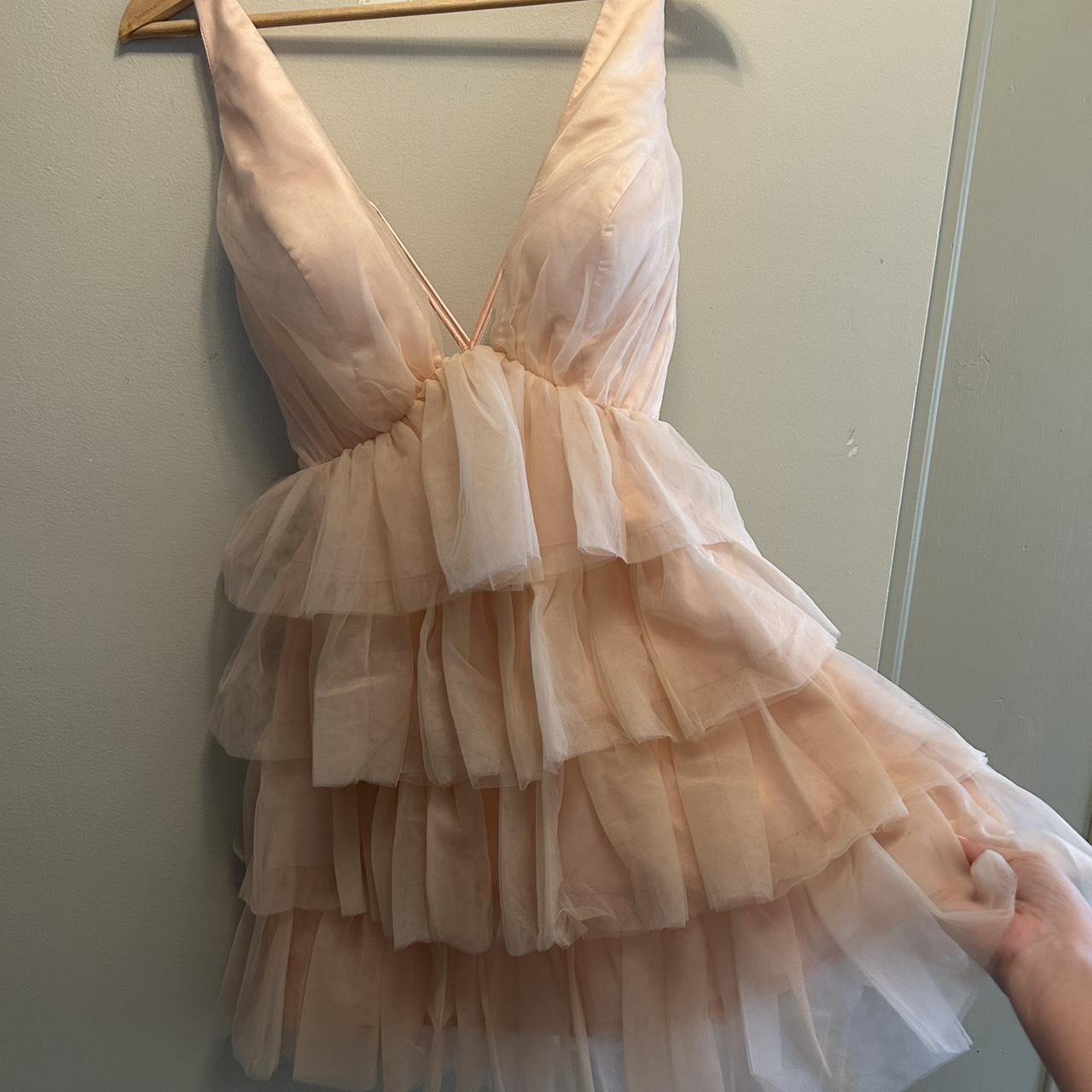 Selfie Leslie auguste tiered frill mini dress in... Depop