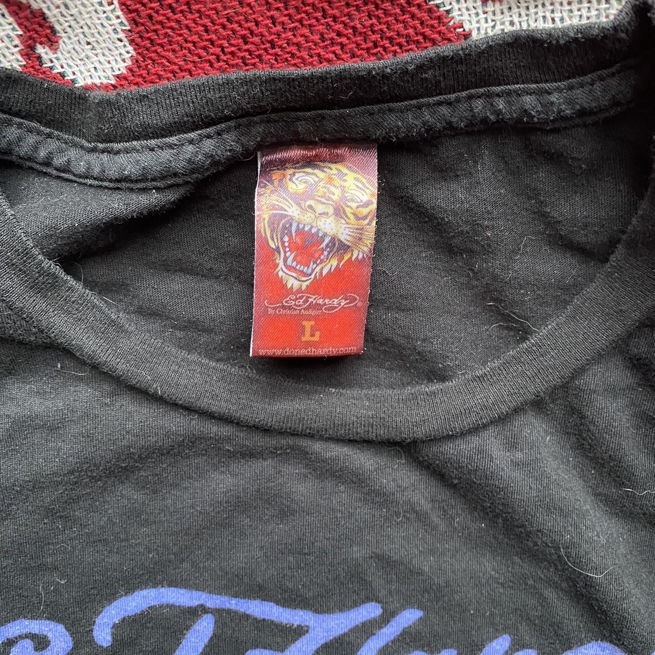 ED HARDY SHIRT size large could fit medium / good... - Depop