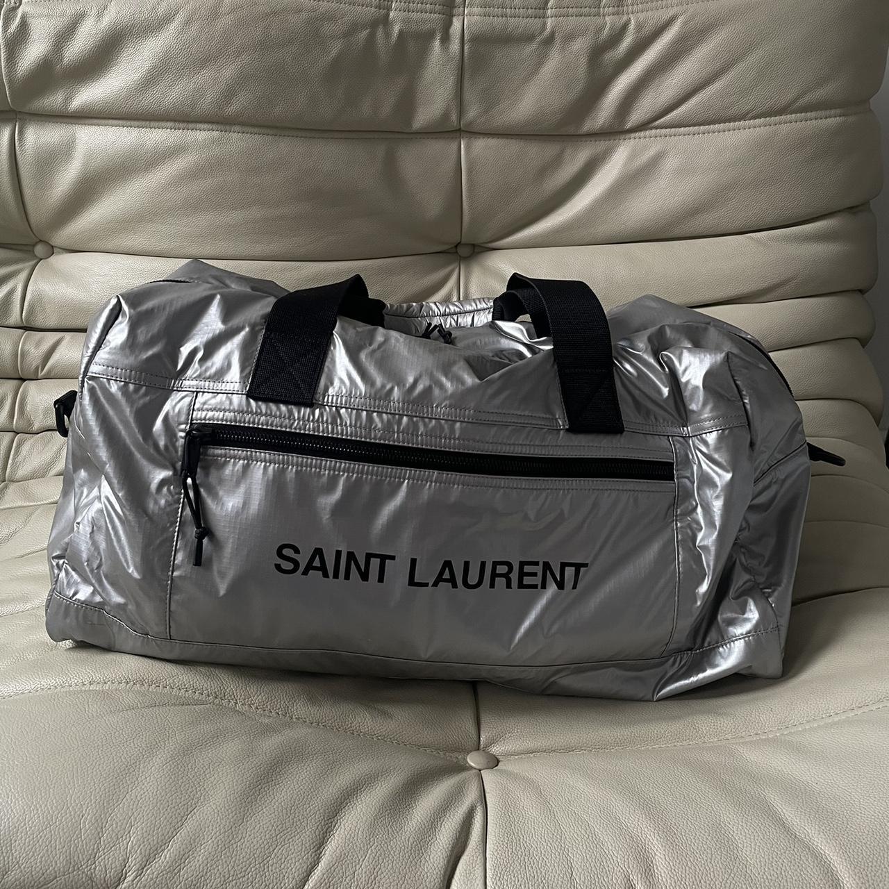 Saint Laurent Duffle Bag In silver grey Ripstop | Depop