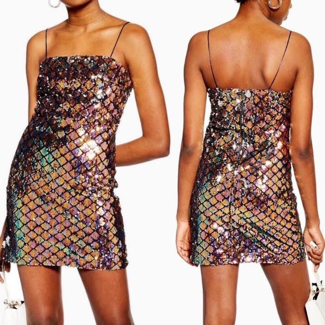 Sparkly spaghetti hot sale strap dress