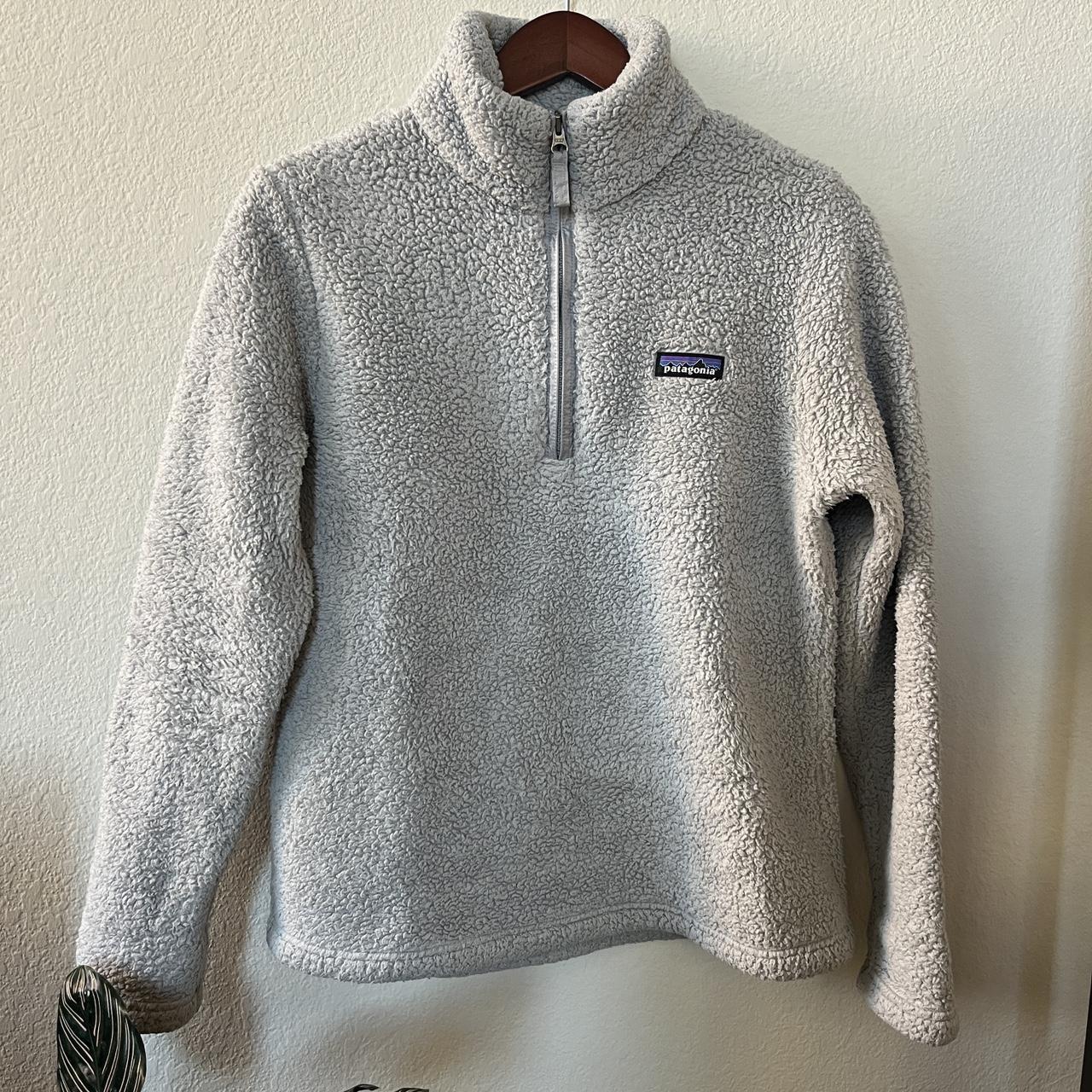 patagonia sherpa half zip fleece no size tag fits. Depop