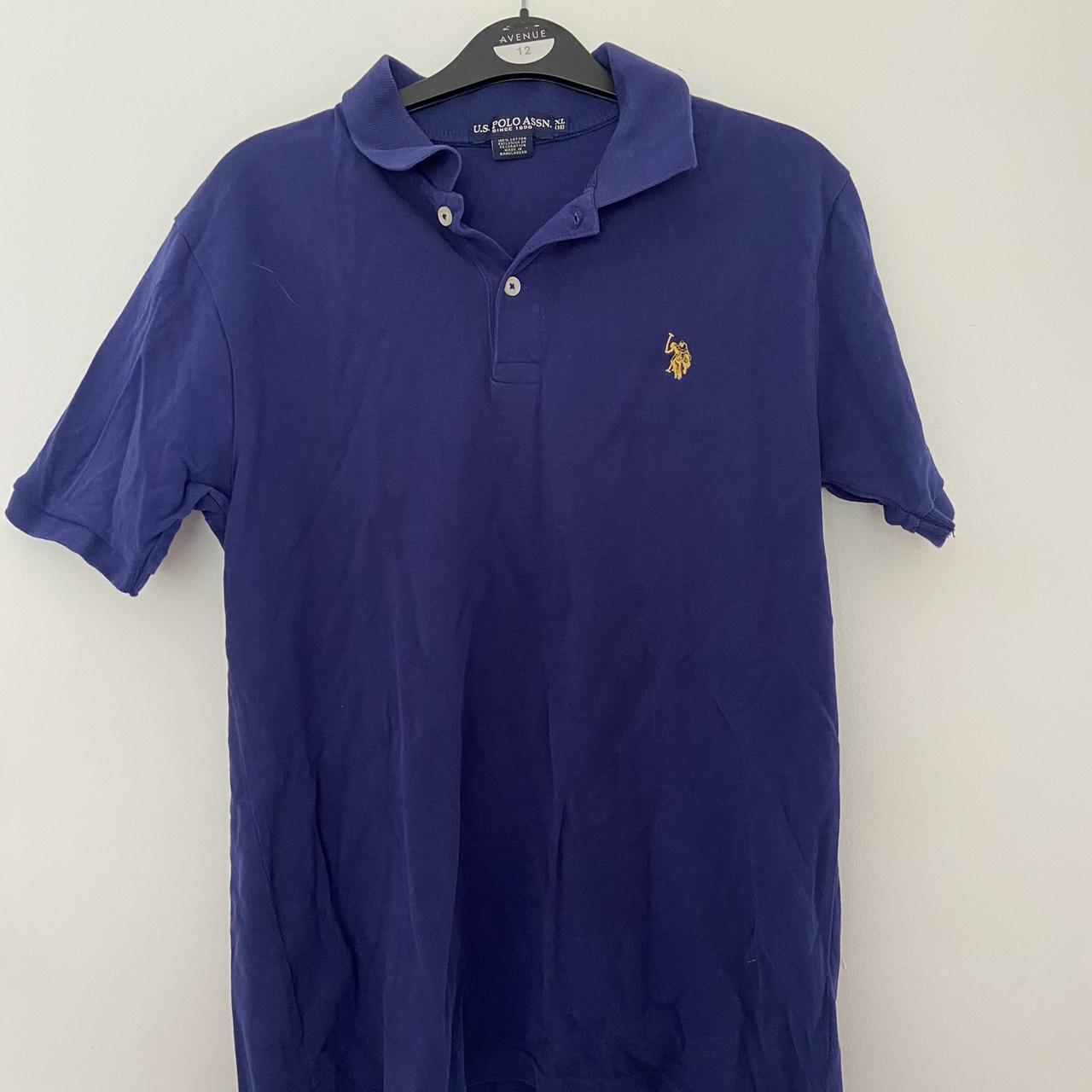 Blue US Polo ASSN polo shirt - Depop