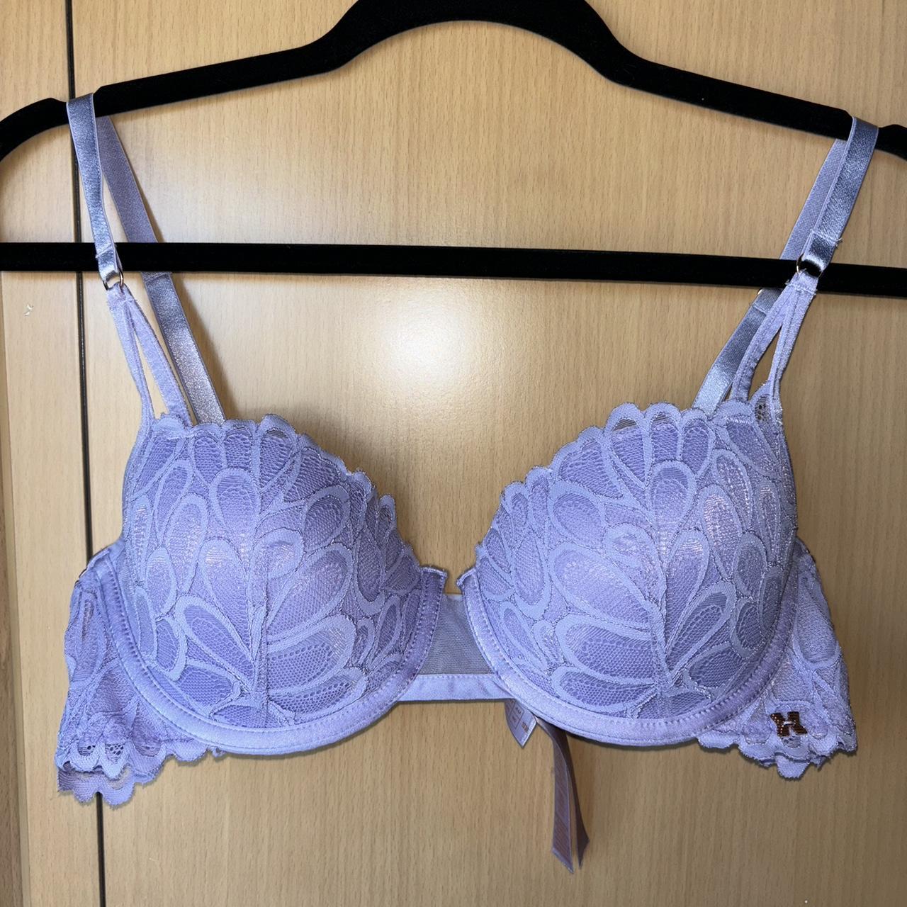 Savage X Fenty Violet floral bra & panty set Only - Depop