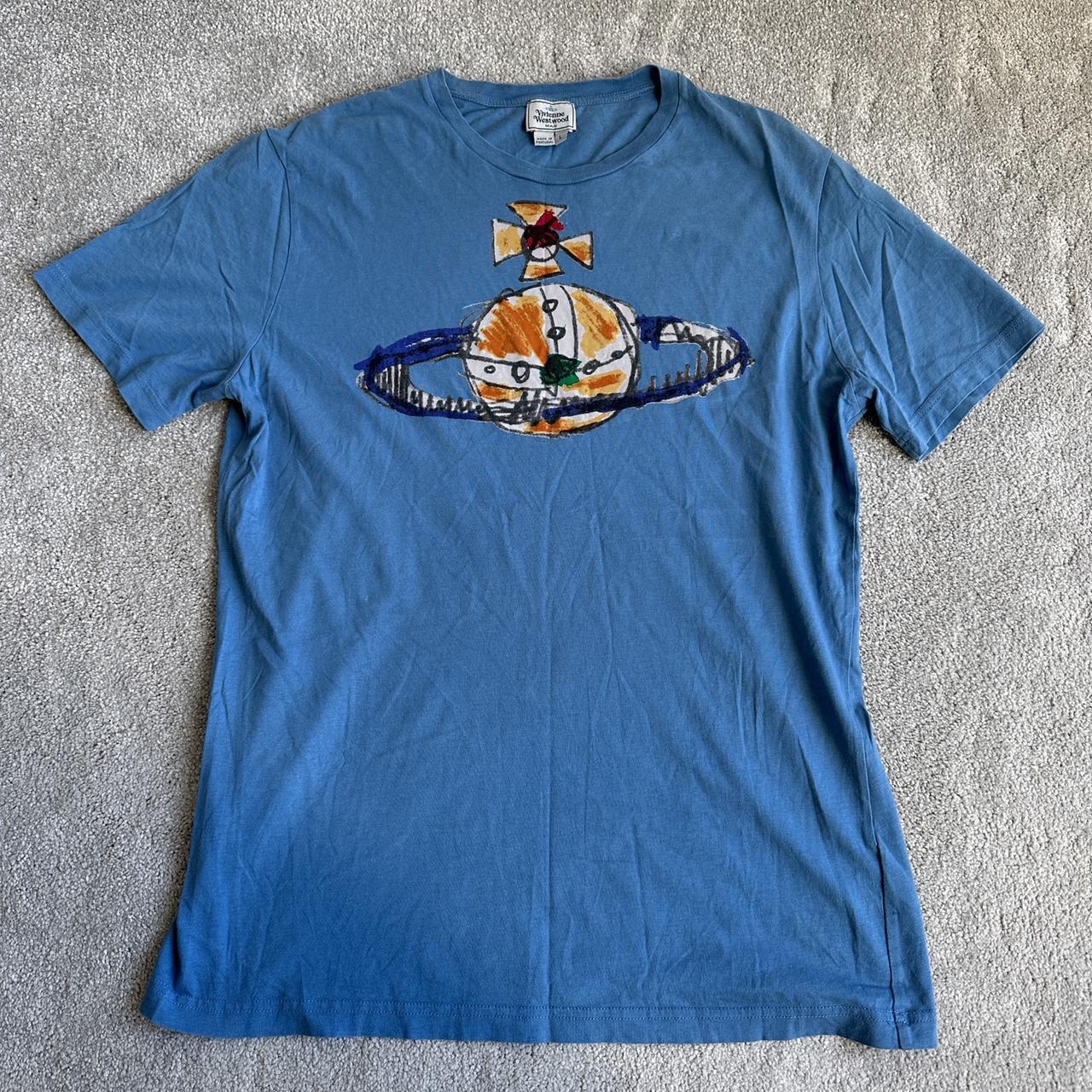 Vivienne Westwood Men's Blue T-shirt | Depop