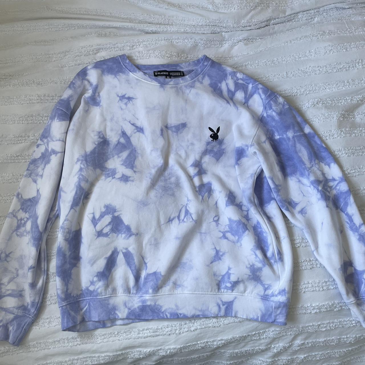 Playboy X missguided lilac tie dye oversized crew Depop