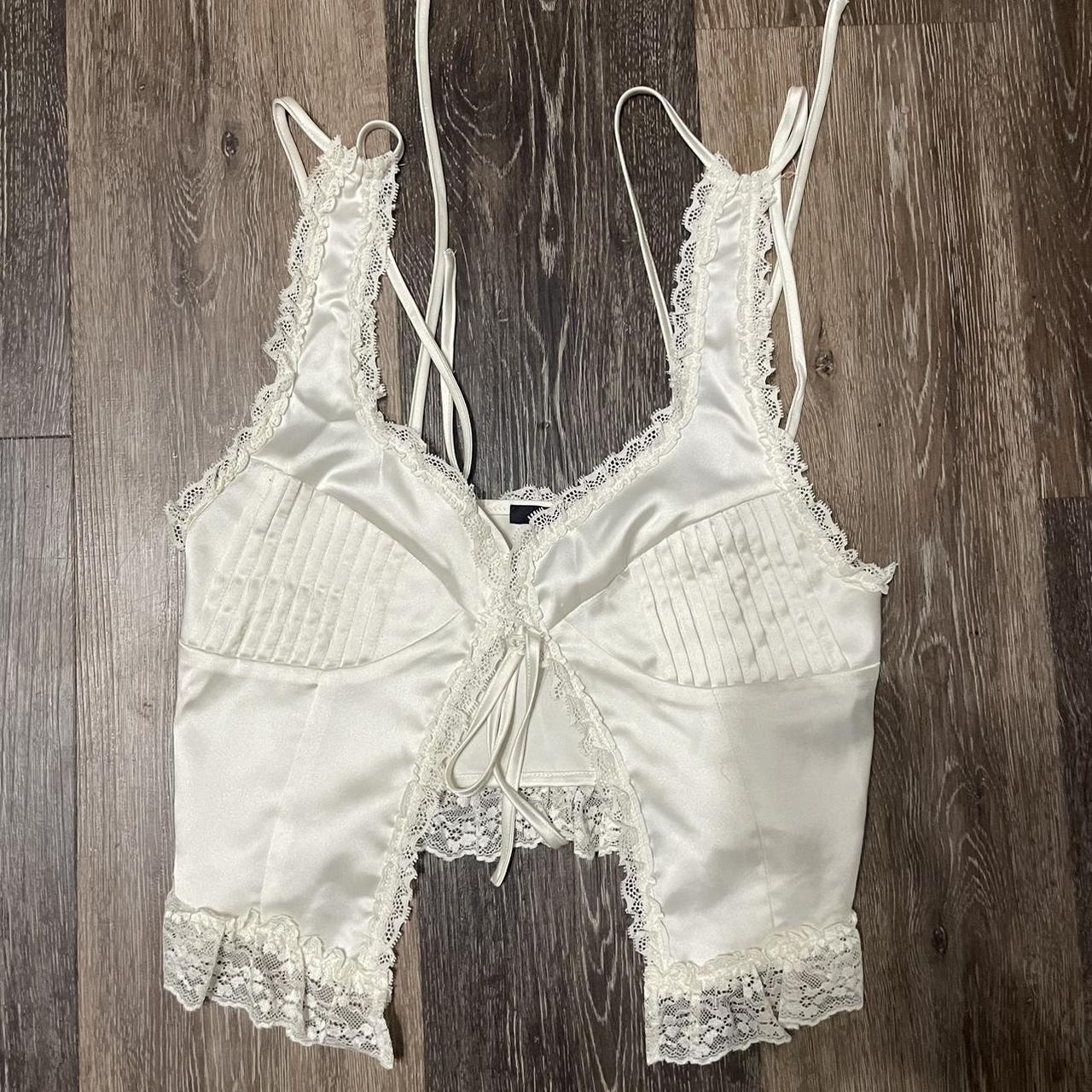 cute coquette fairy like dainty top with lace and... - Depop