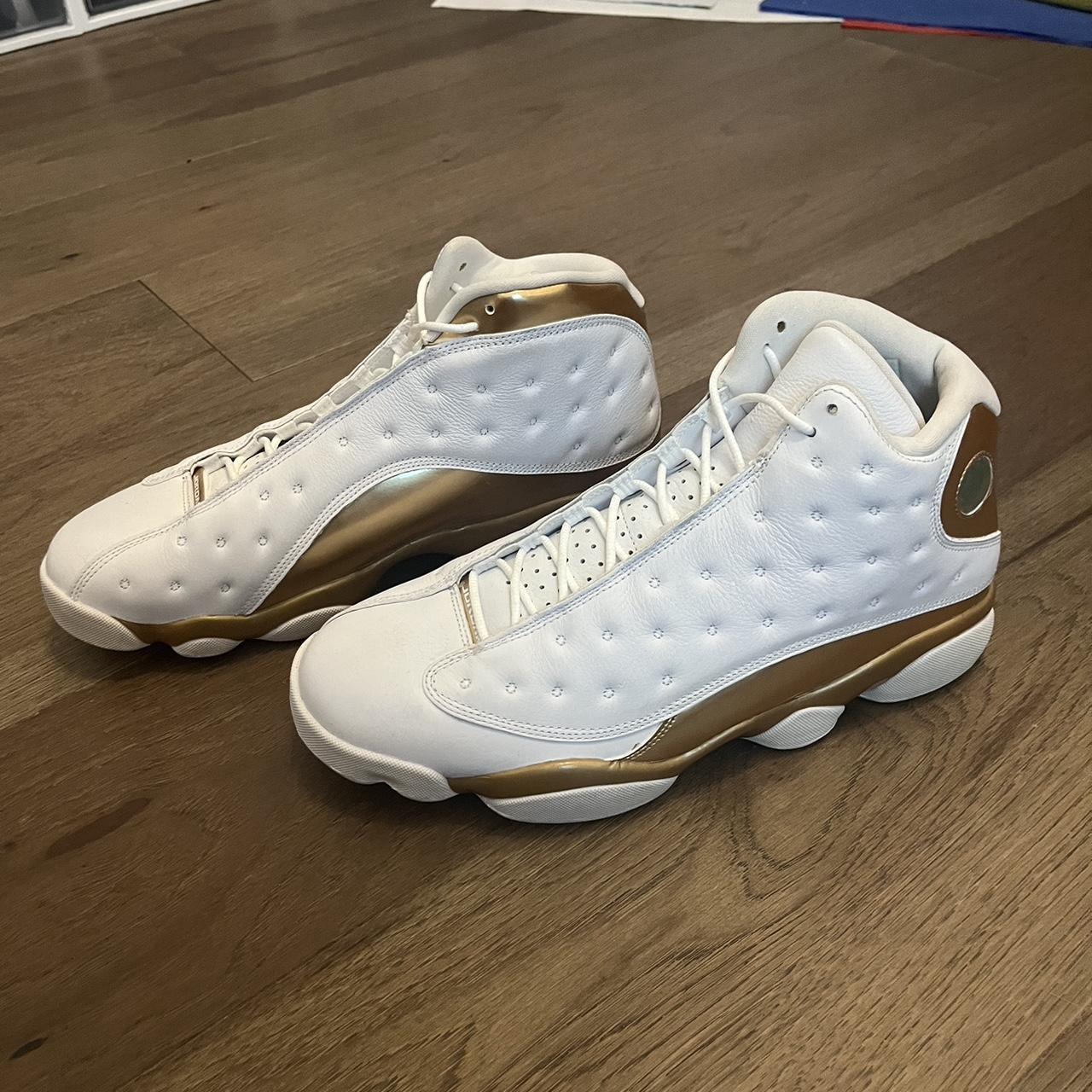 Jordan 13s white and 2025 gold