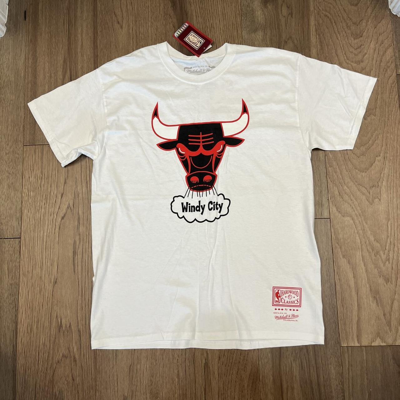 Mitchell Ness Men's T-shirt White L – Chicago Bulls Windy