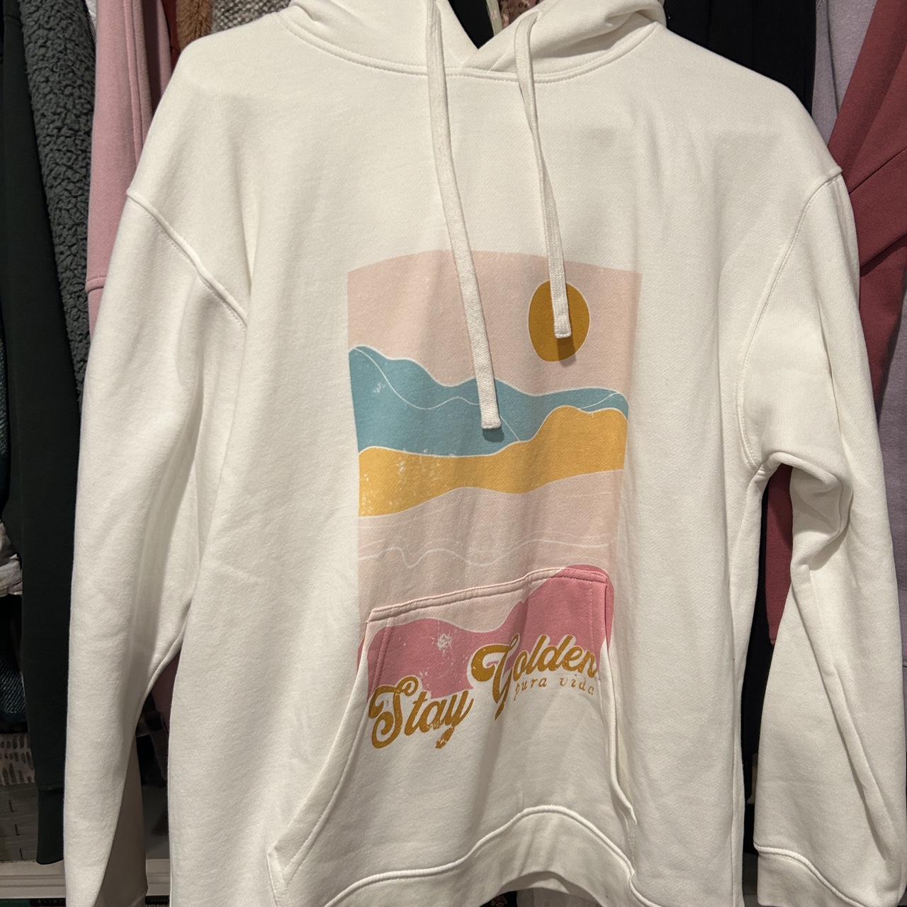 White Pura Vida Hoodie size small - Depop