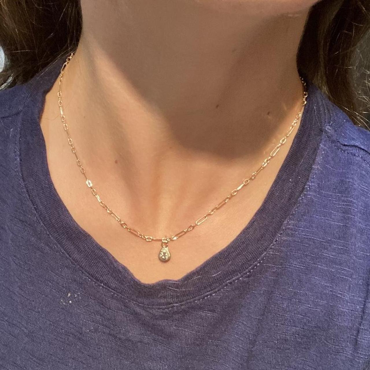 Brandy Melville Gold Dainty Chain Necklace Jewelry... Depop