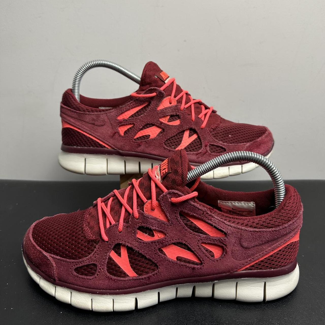 Nike Free Run 2 Burgundy Trainers UK 6 Very Good. Depop