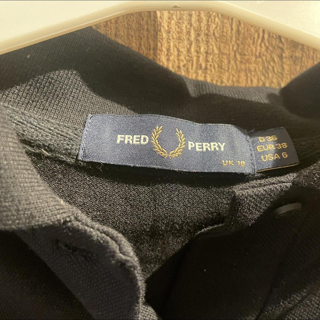 Fred Perry black top UK size 10 - Depop