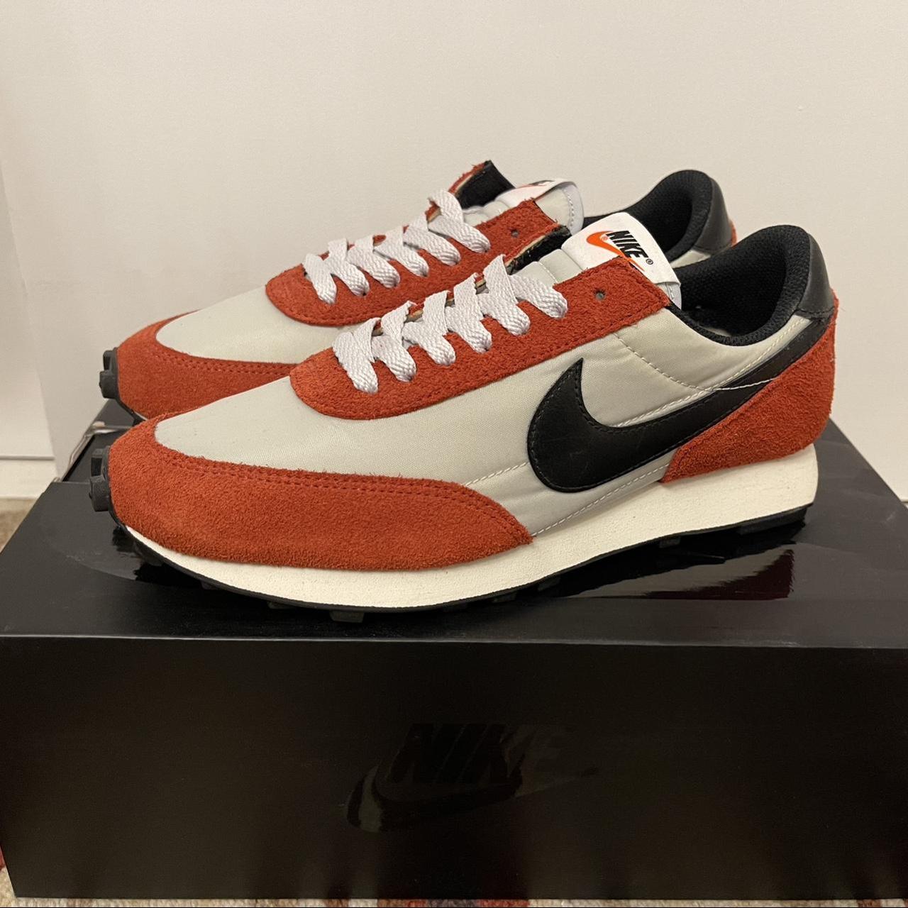 Nike Men's Red and Grey Trainers | Depop