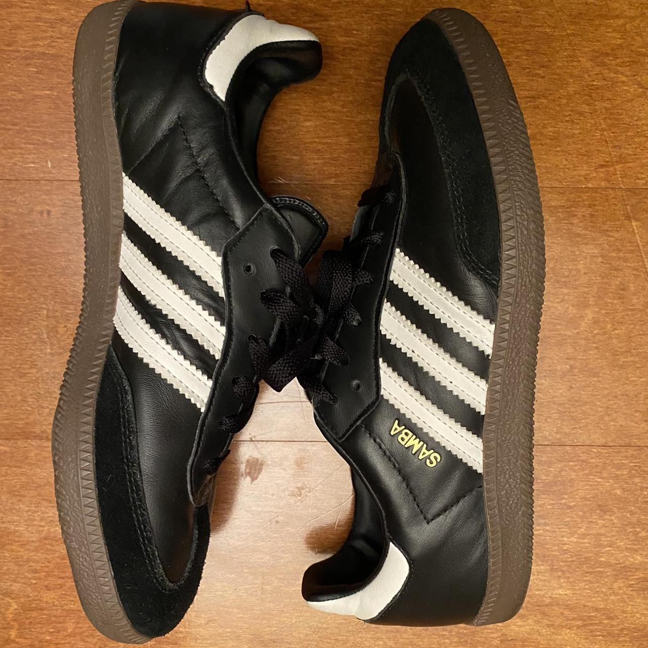 Adidas black samba OG originals!! Black gum soles.... - Depop