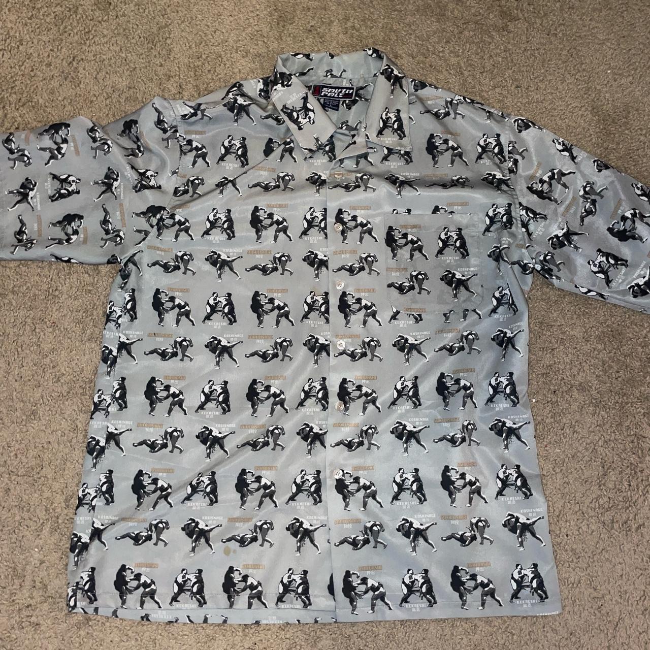 RARE Y2K SouthPole sumo oversized/baggy button up... - Depop