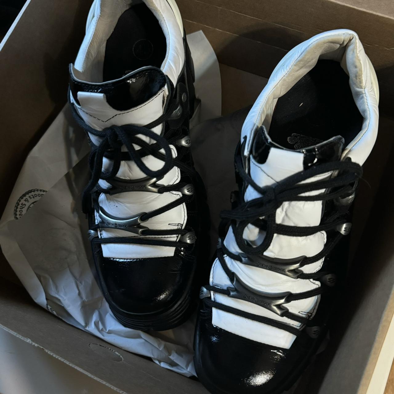 RARE CUSTOM NEW ROCK PLATFORMS SHOE BLACK TOWER... - Depop