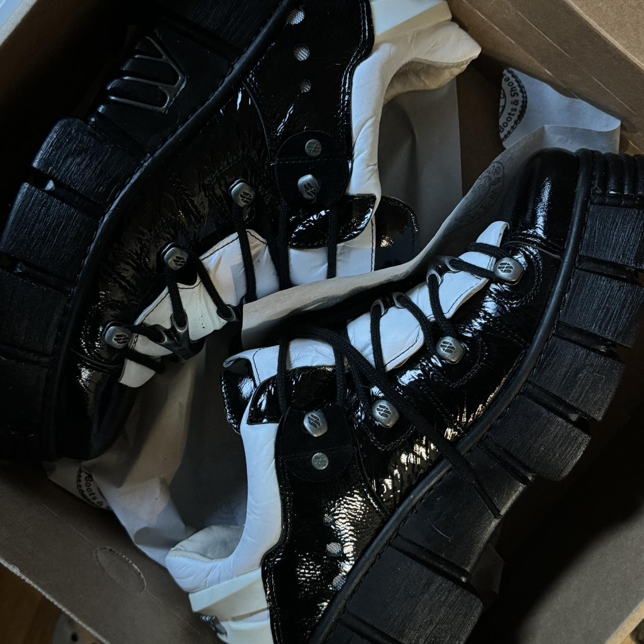 RARE CUSTOM NEW ROCK PLATFORMS SHOE BLACK TOWER... - Depop