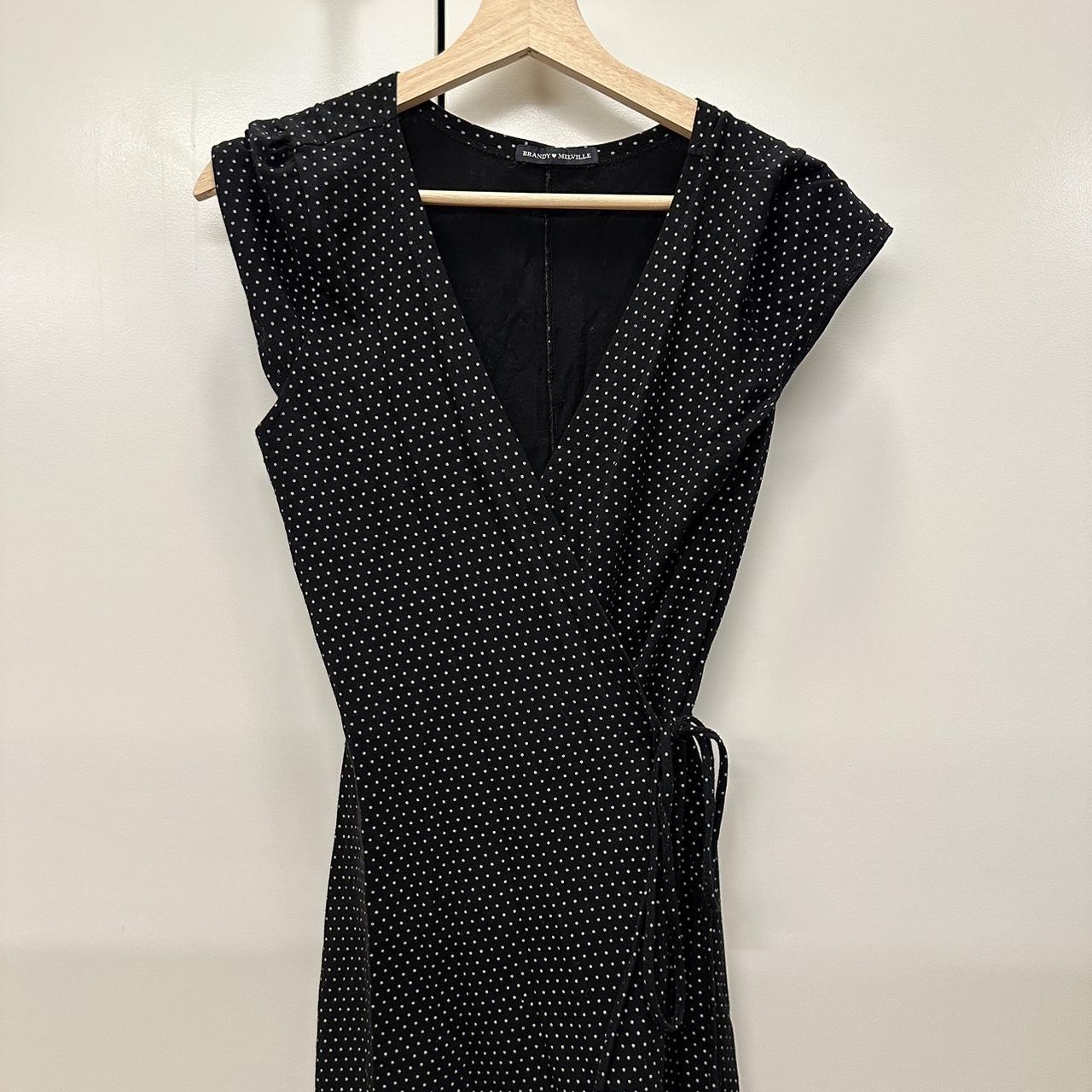 Brandy polka dot wrap dress. Stretchy and comfy... Depop